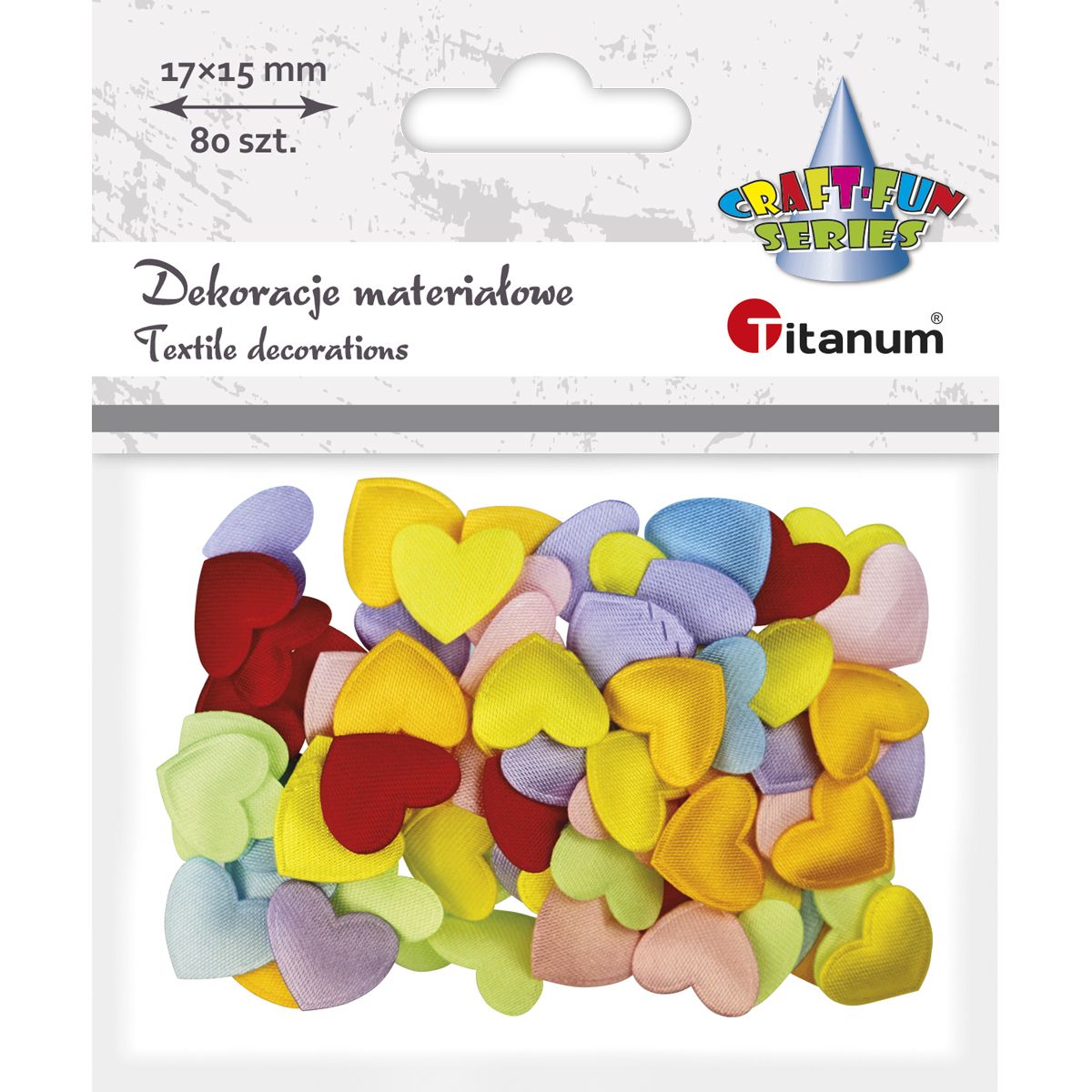 Ozdoba materiałowa Titanum Craft-Fun Series serca (BY002)