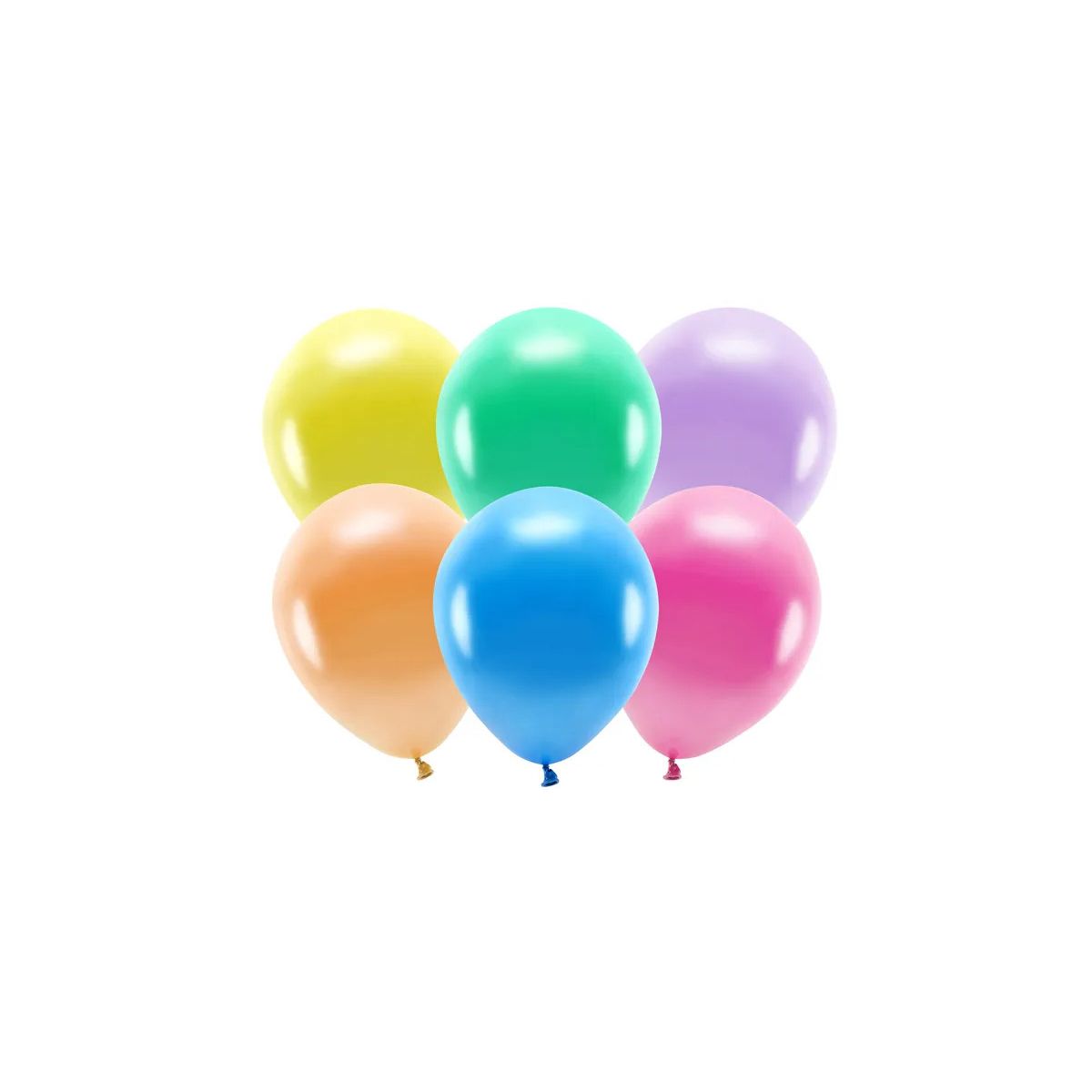 Balon gumowy Eco metalizowane mix 260mm Partydeco (ECO26M-000-10)