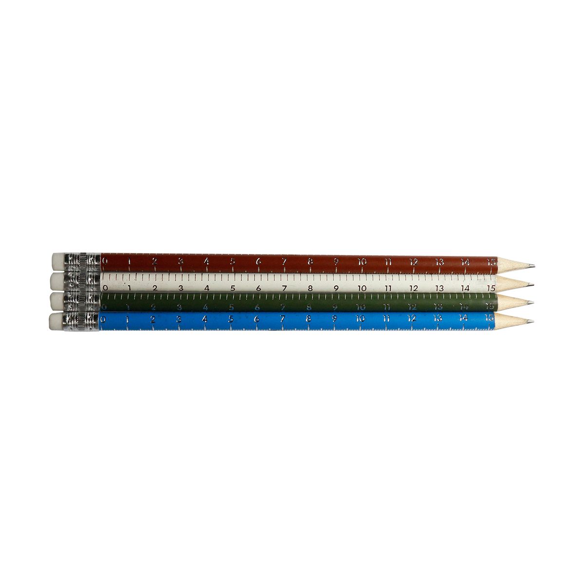 Ołówek Titanum z gumką metalizowany linijka (T-OŁ-MET-L4)