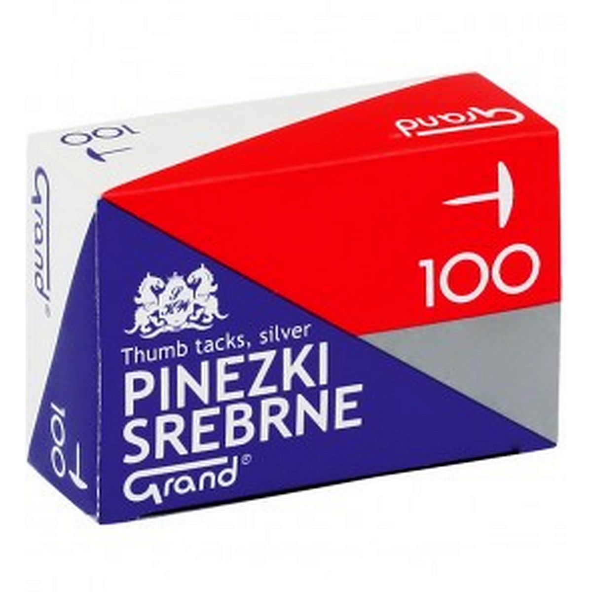 Pinezki Grand kolor: srebrny 100 szt (S100)