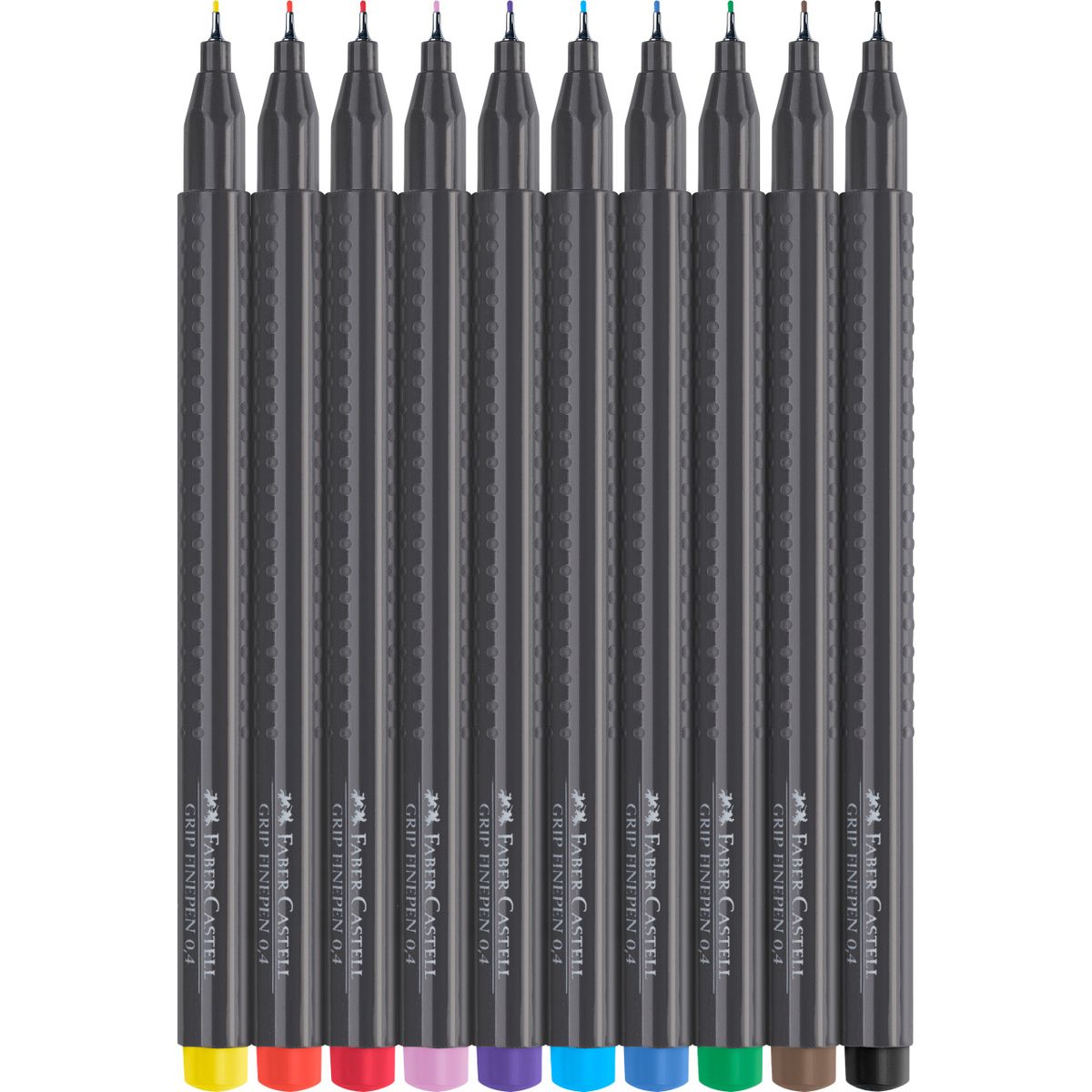 Cienkopisy Faber-Castell Grip Finepen 0,4 10 kolorów (FC151610)