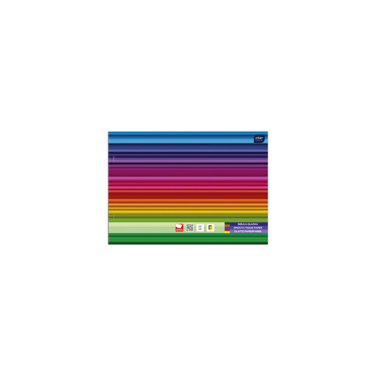 Bibuła gładka w zeszycie Interdruk A4 mix kolorów