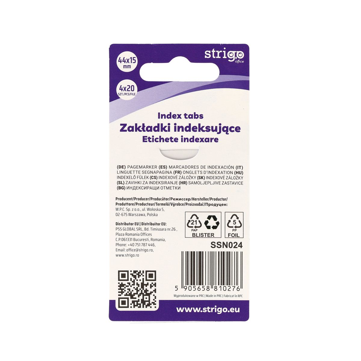 Zakładki indeksujące Strigo MISIE 44x15mm 5905658810276 [mm:] 45x15 (SSN024)