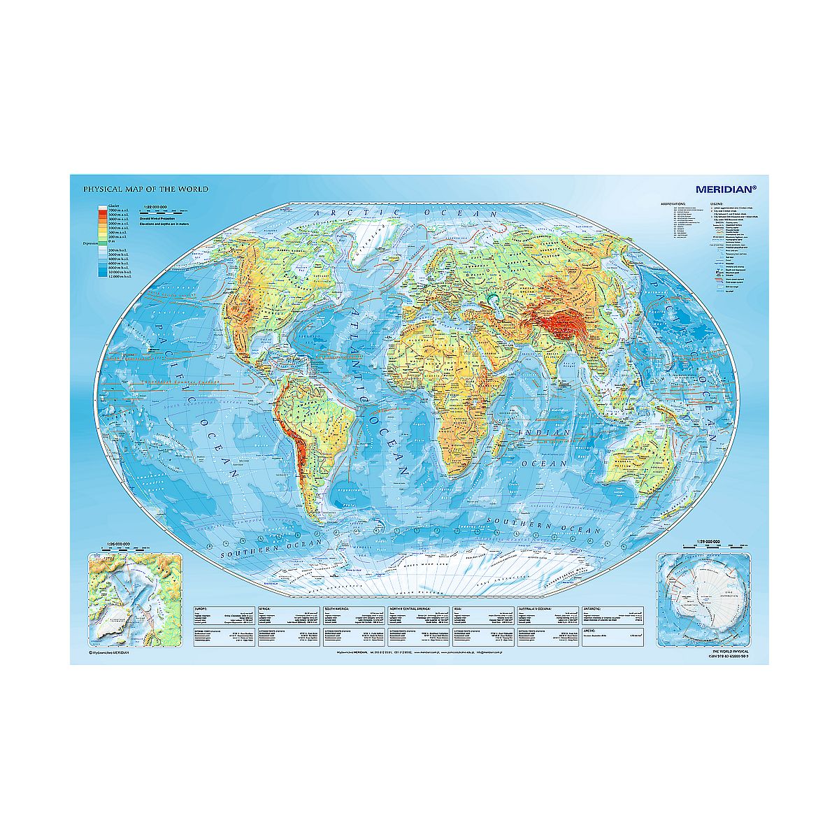 Puzzle Trefl mapa fizyczna świata 1000 el. (10463)