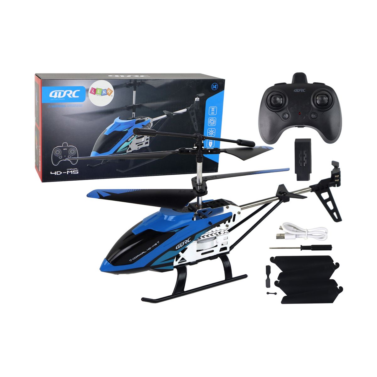 Helikopter Lean Aluminiowy RC 2.4G Niebieski 15 Minut Lotu (16347)