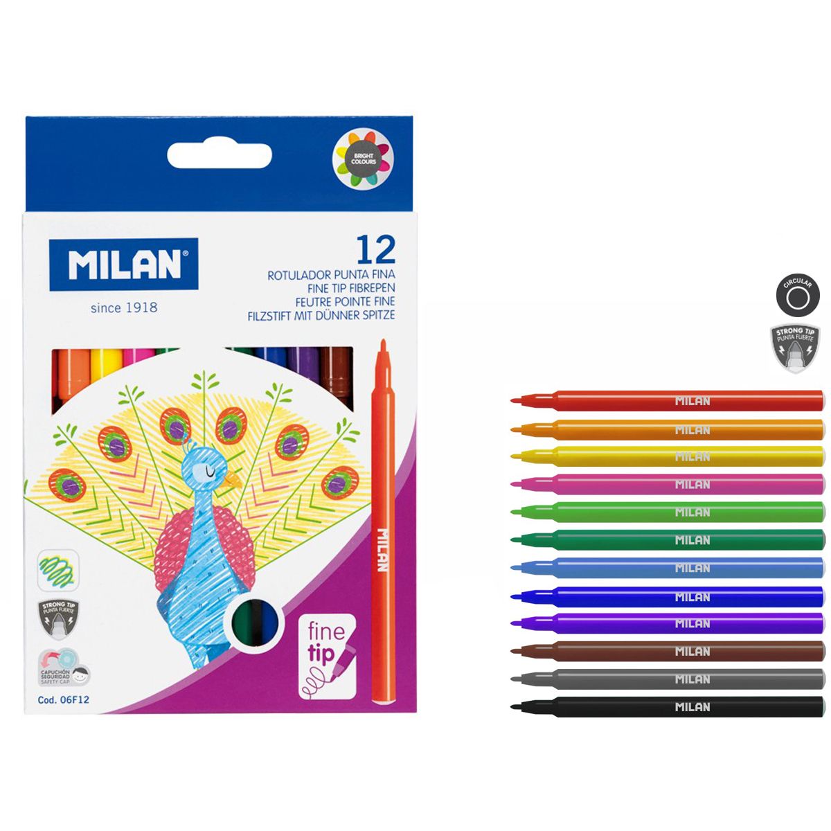 Flamaster 12 kol. Milan (06F12)