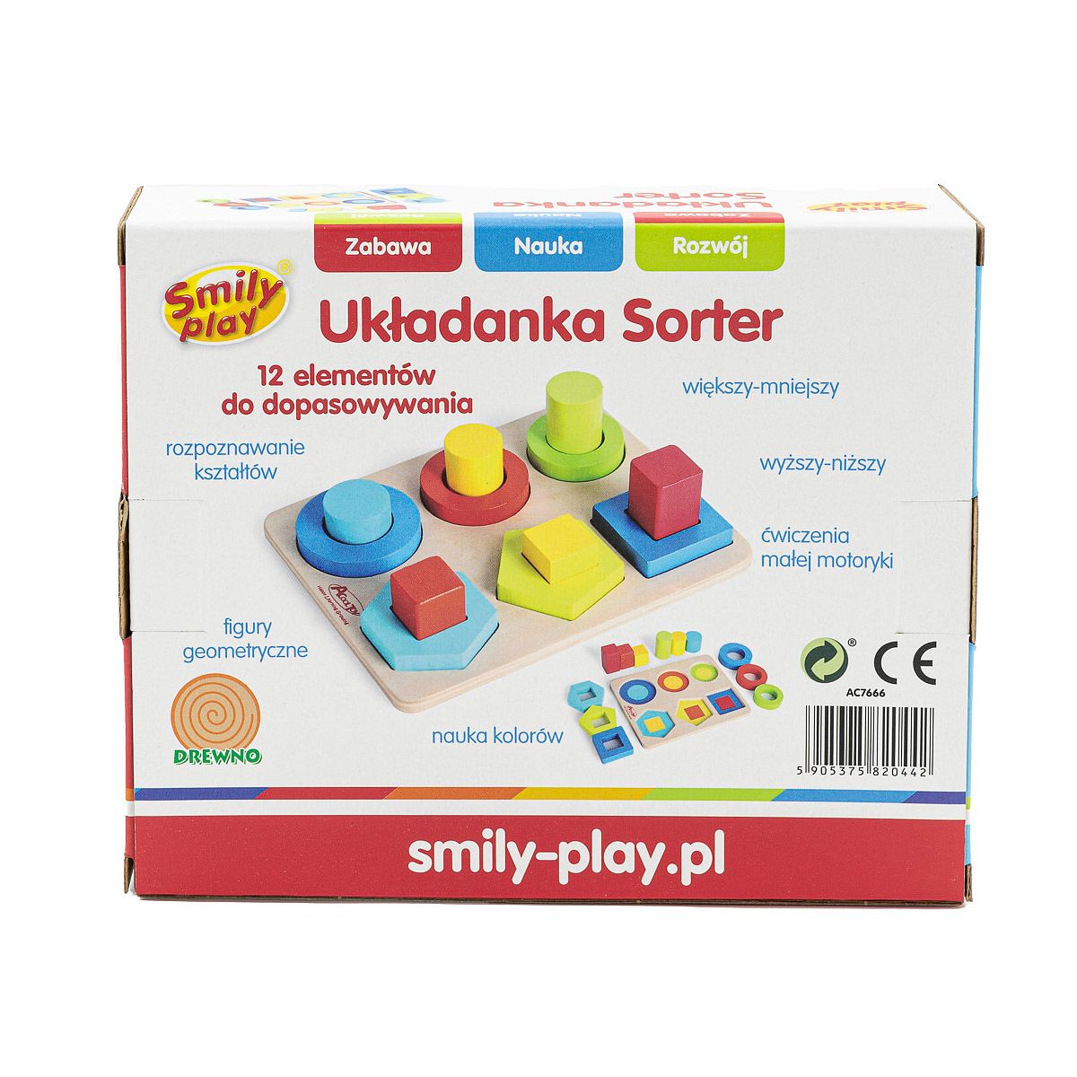 Zabawka edukacyjna sorter układanka Smily Play (AC7666  AN01)