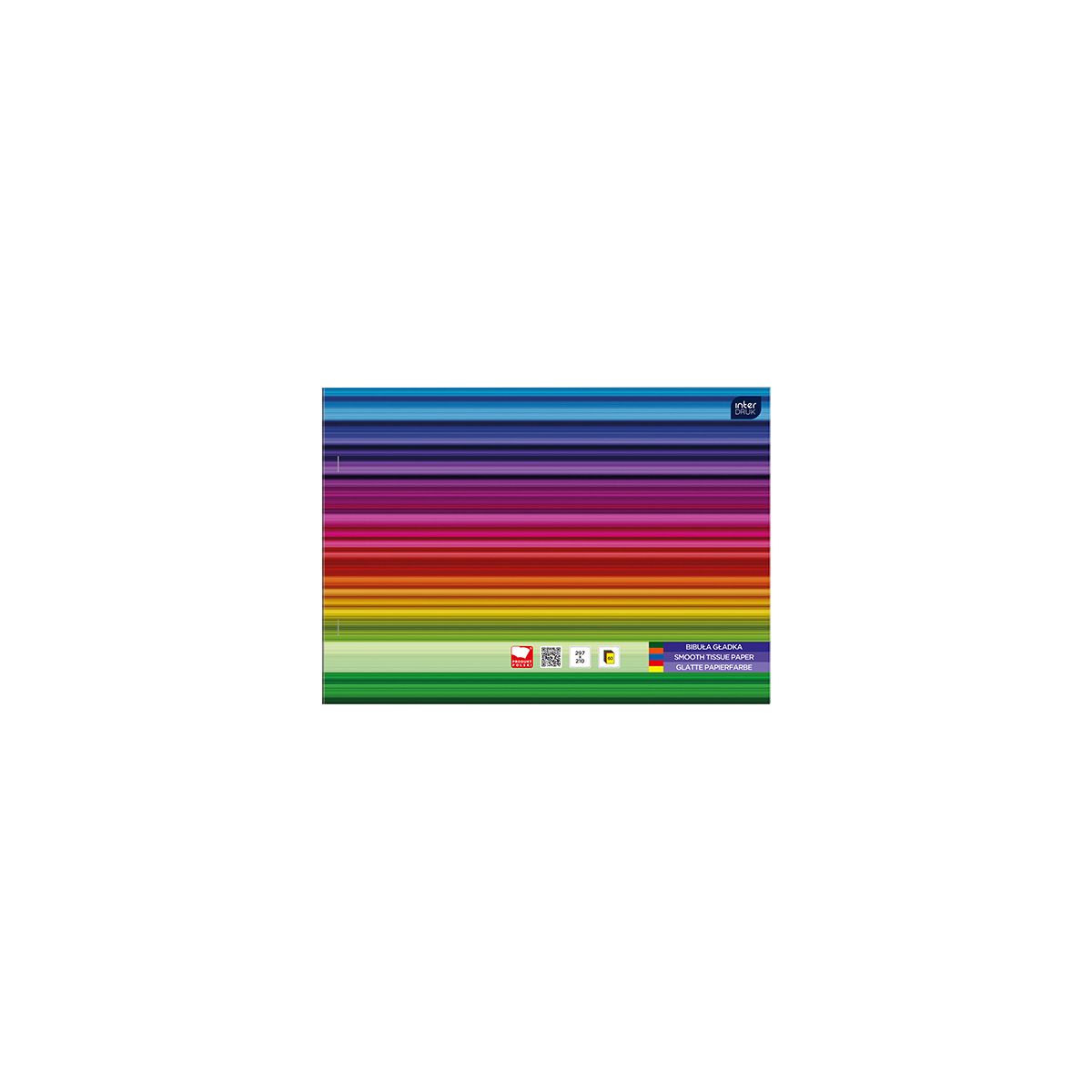 Bibuła gładka w zeszycie Interdruk A4 mix kolorów
