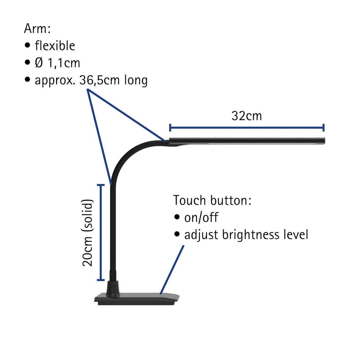 Lampka biurowa LED MAULpirro CZARNA Maul (82027/90 ML)
