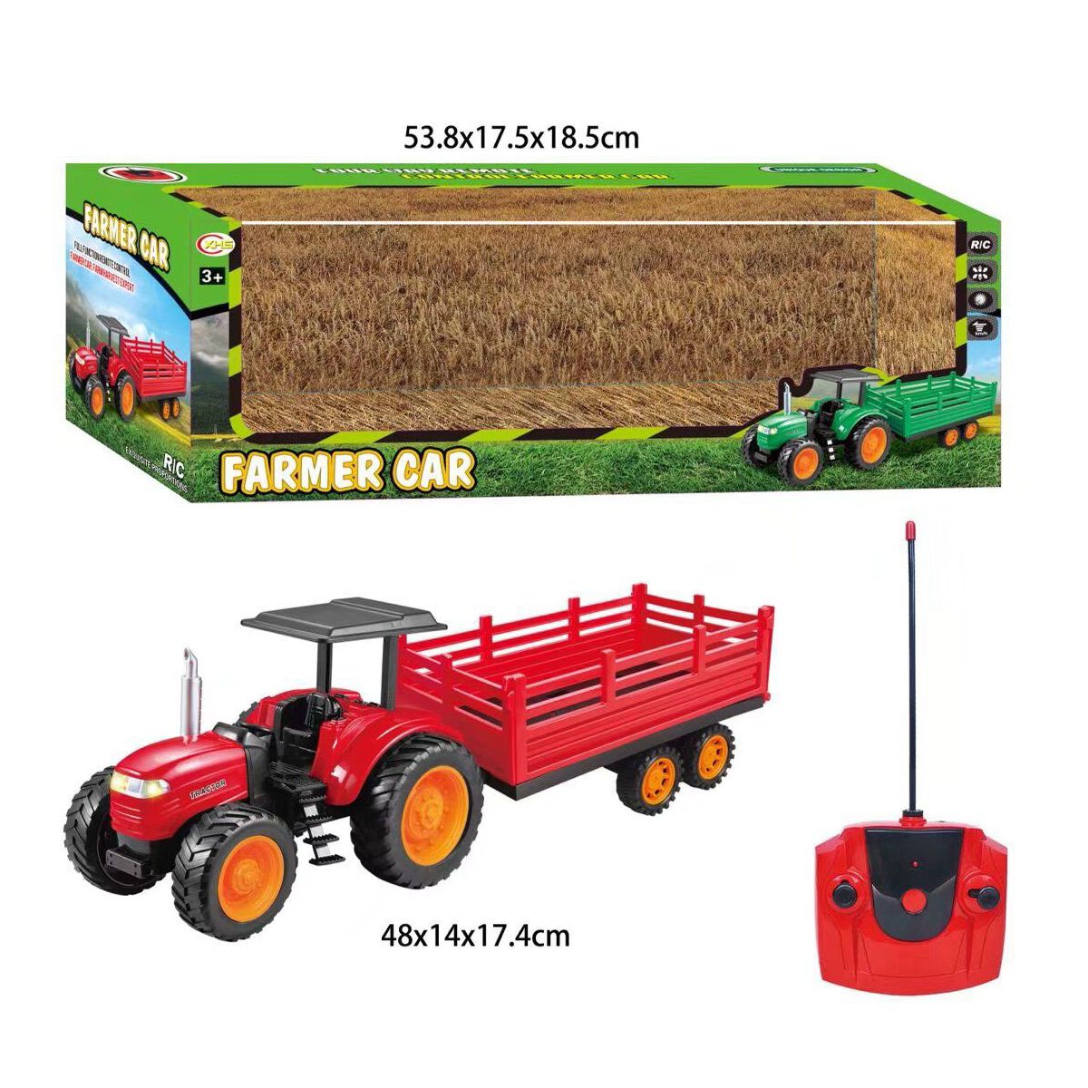 Traktor farmerski RC czerwony Lean (22934)