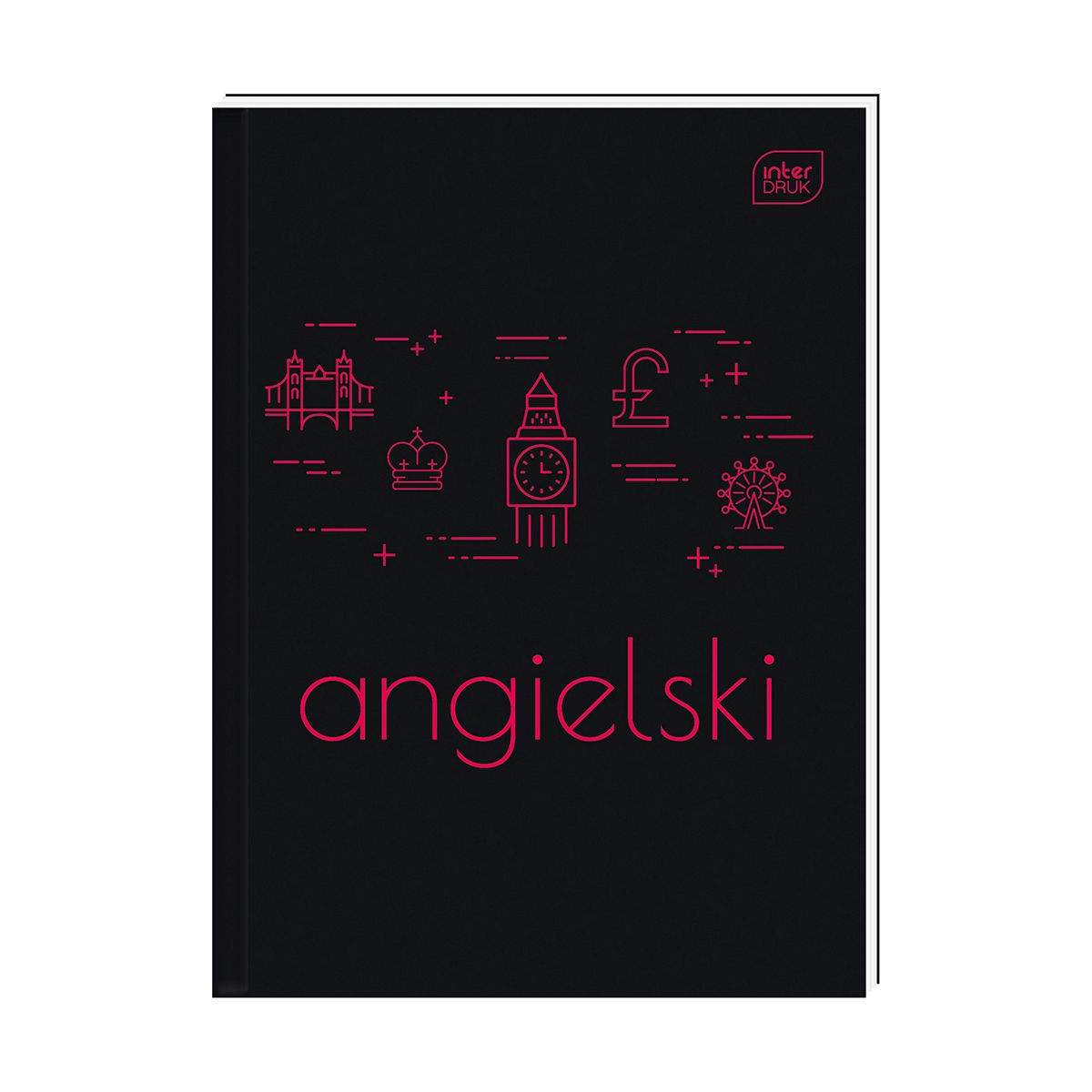 Brulion Interdruk ANGIELSKI A5 80k. 70g krata