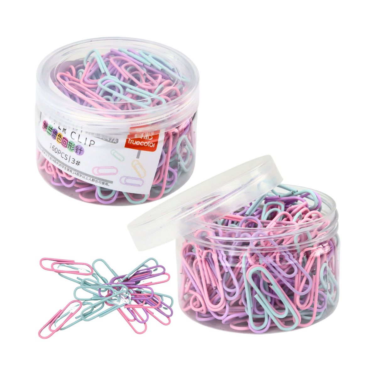 Spinacze W Pudełku Kolorowe Spinacze Do Papieru 160 Szt Lean (25210)