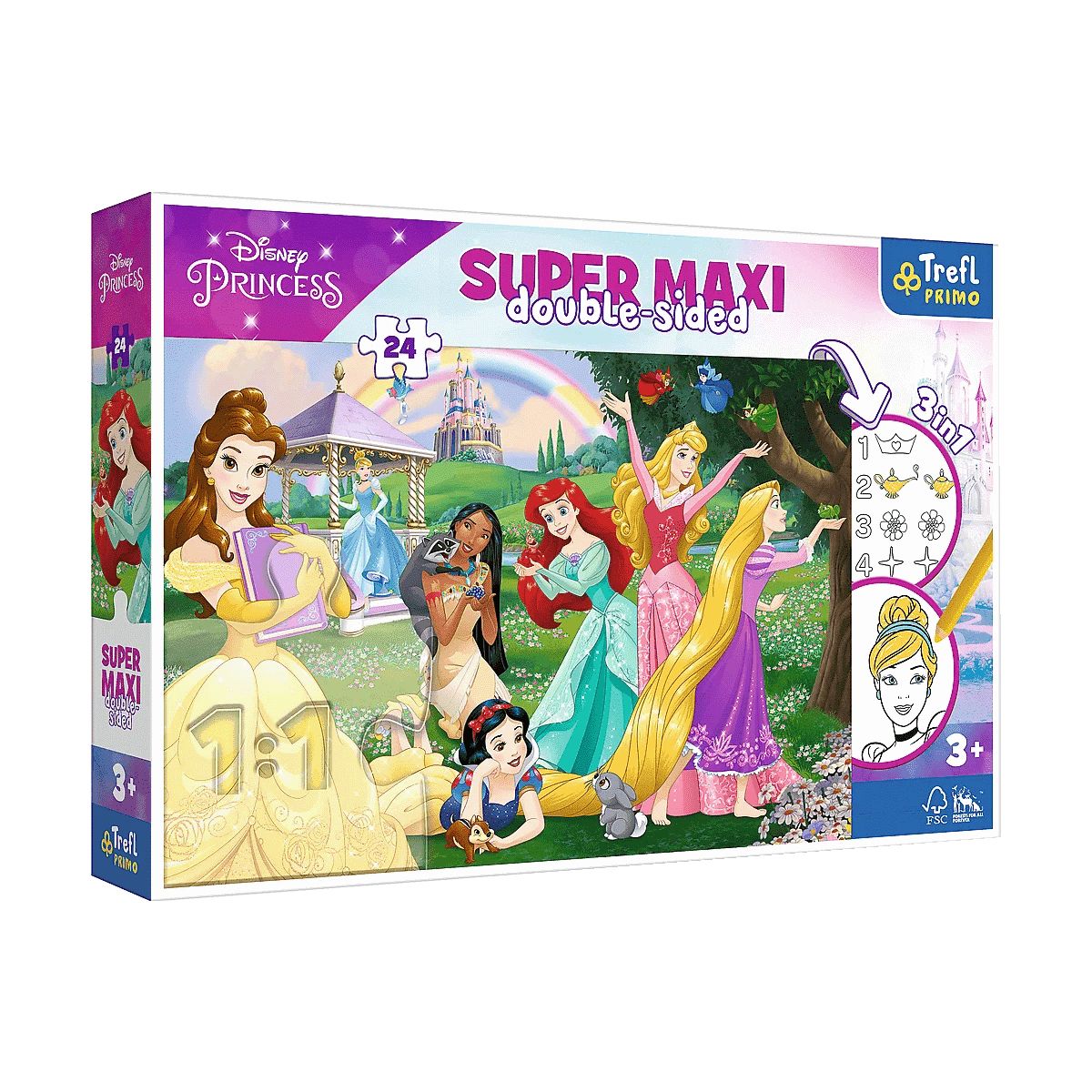 Puzzle Trefl Disney Princess Super maxi Wesołe Księżniczki 24 el. (41008)