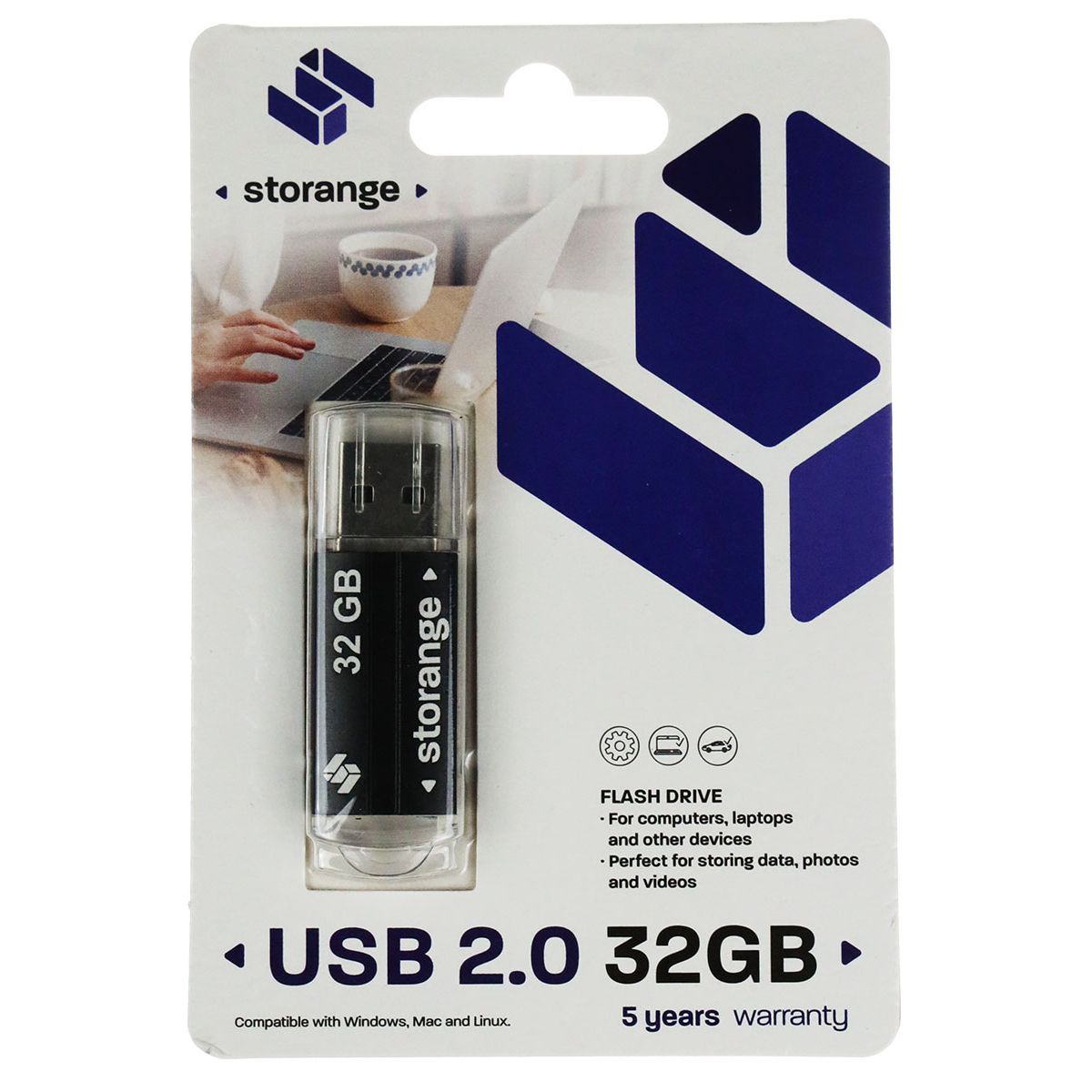 Pendrive Storange black 32GB (STORANPEN32GBBK2.0)