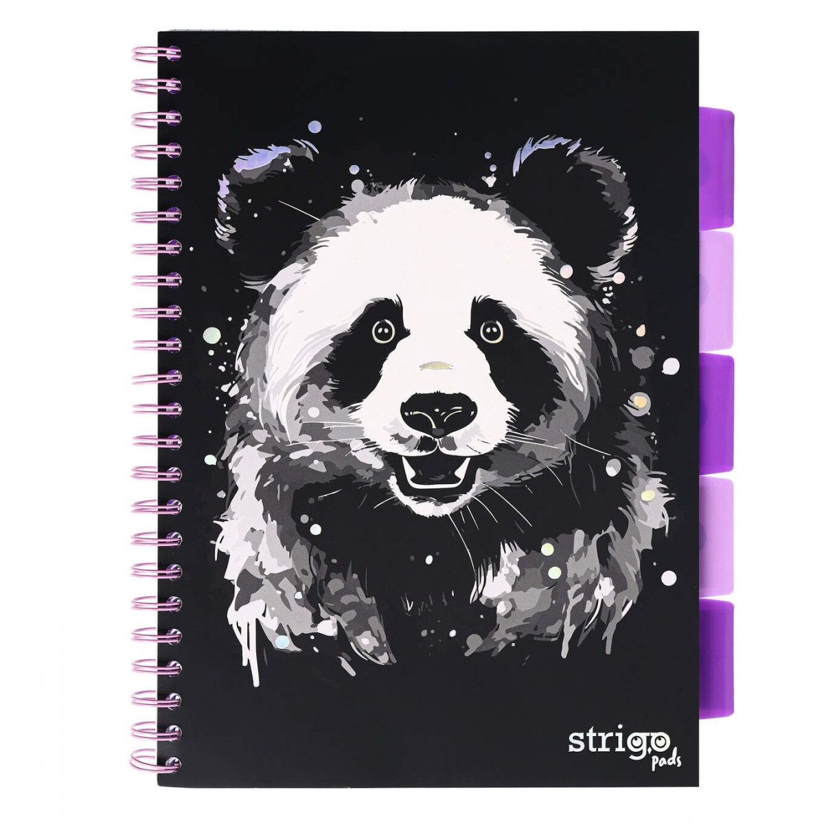 Kołozeszyt (kołonotatnik) ANIMALS panda A4 100k. 80g linia Strigo (PADS093)