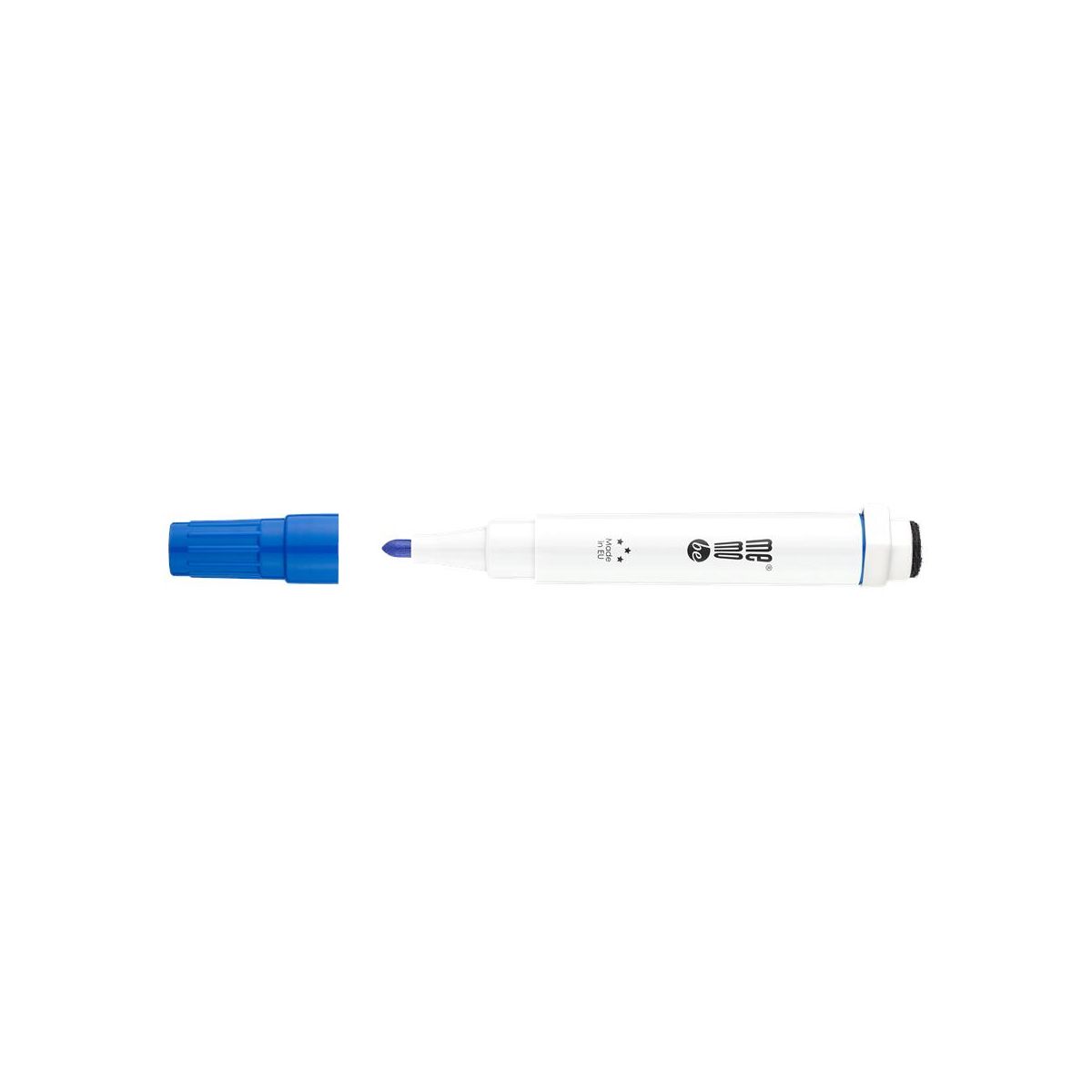 Marker suchościeralny Memobe z gąbką NIEBIESKI niebieski 1-3mm okrągła końcówka (MM351-03)