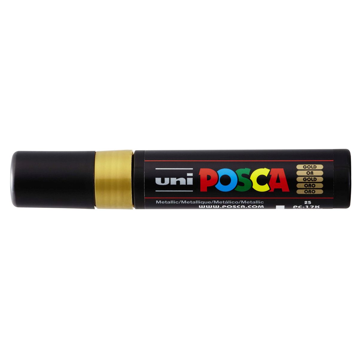 Marker suchościeralny POSCA srebrny mix 15mm ścięta końcówka Uni (PC-17k)