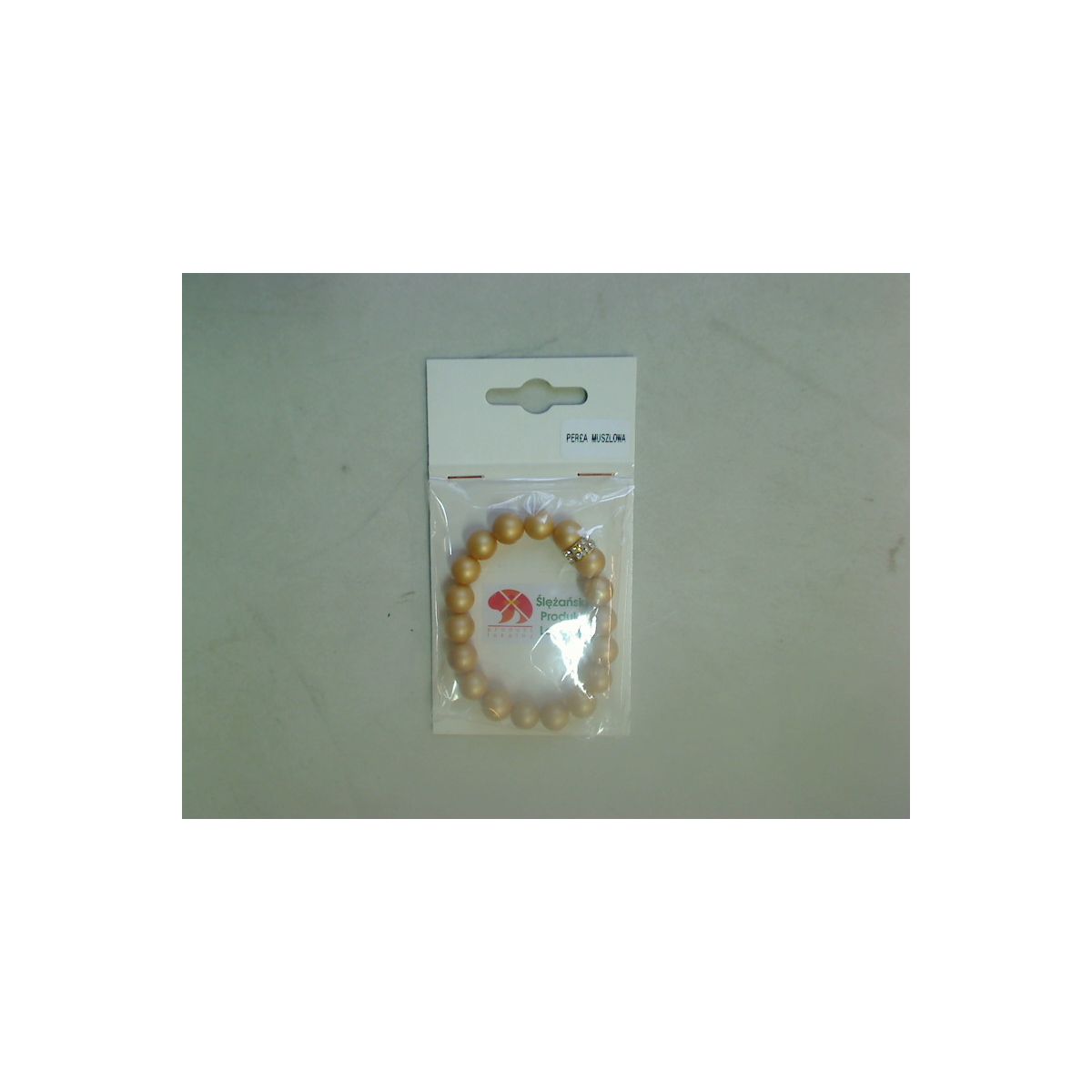 Bransoletka bransoletka perła muszlowa miód satyna 10mm Mol