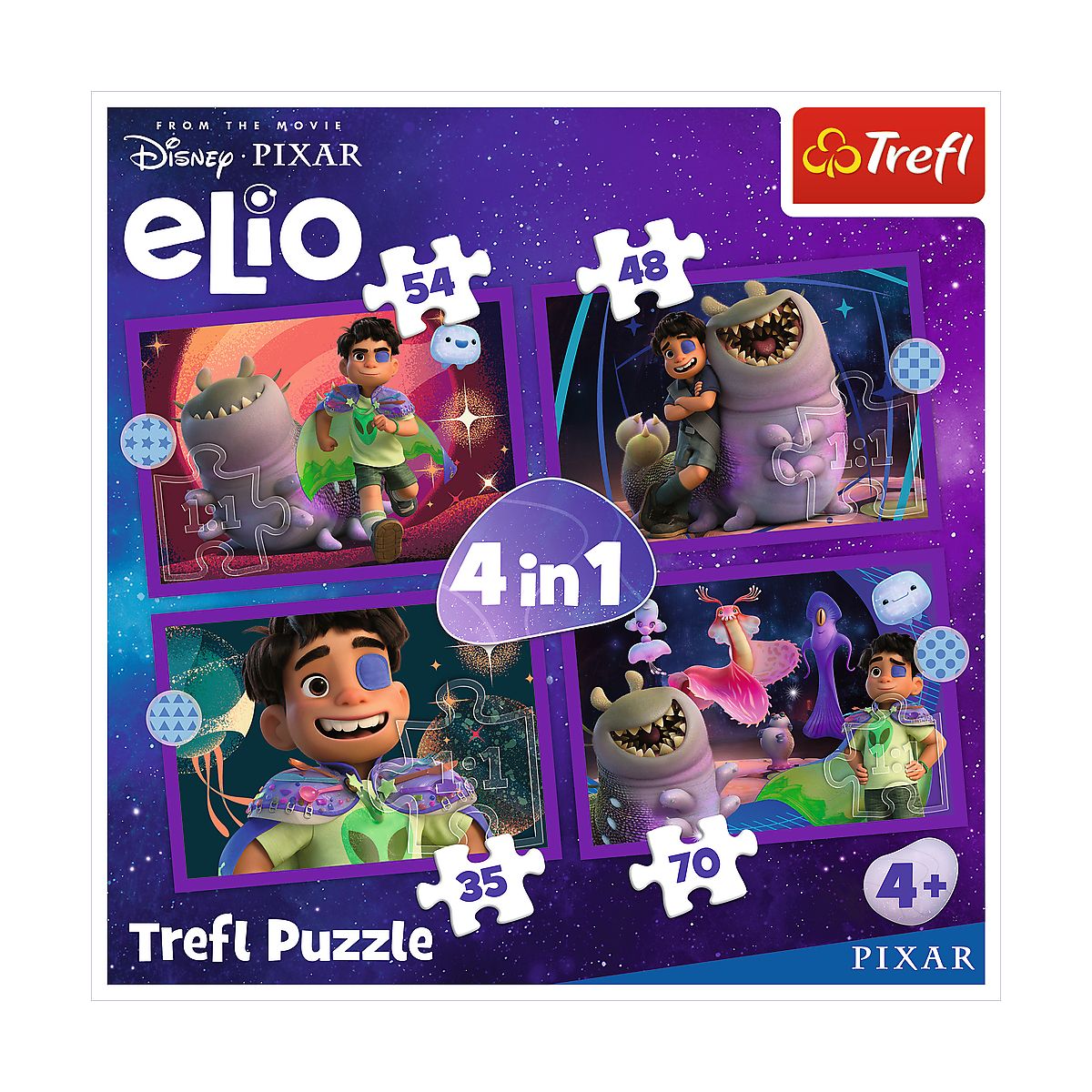 Puzzle Pozaziemskie życie Elio 4w1 el. Trefl (34665)