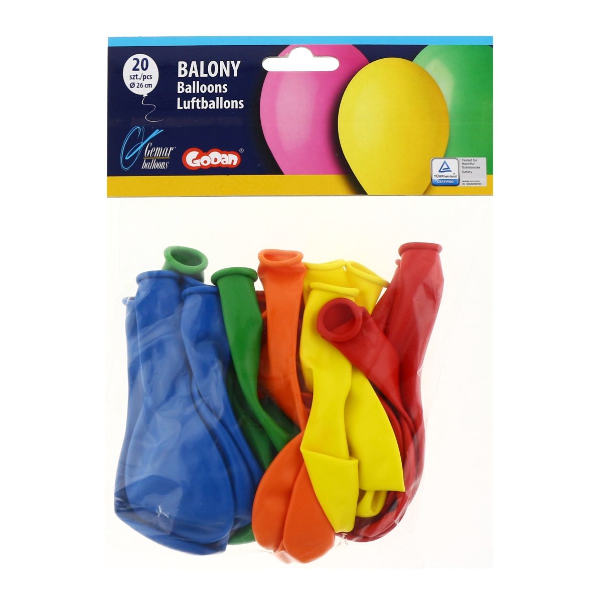 Balon gumowy PASTEL 10/20 mix 10cal (G90/P20)