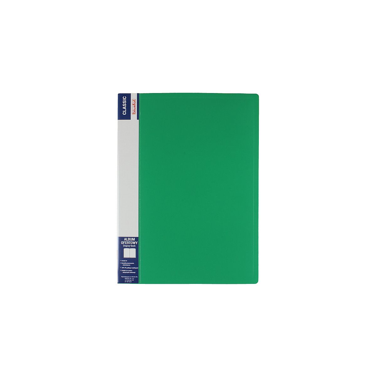 Teczka ofertowa Biurfol Classic A4 kolor: zielony 60 kieszeni (AOF-06-02)