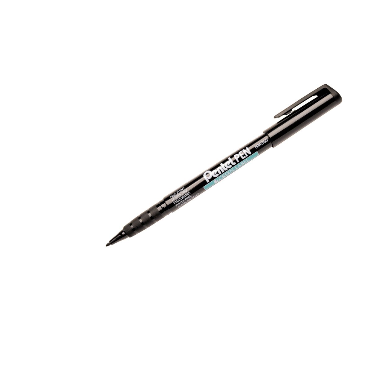 Marker permanentny Pentel czarny płaska/szpic końcówka