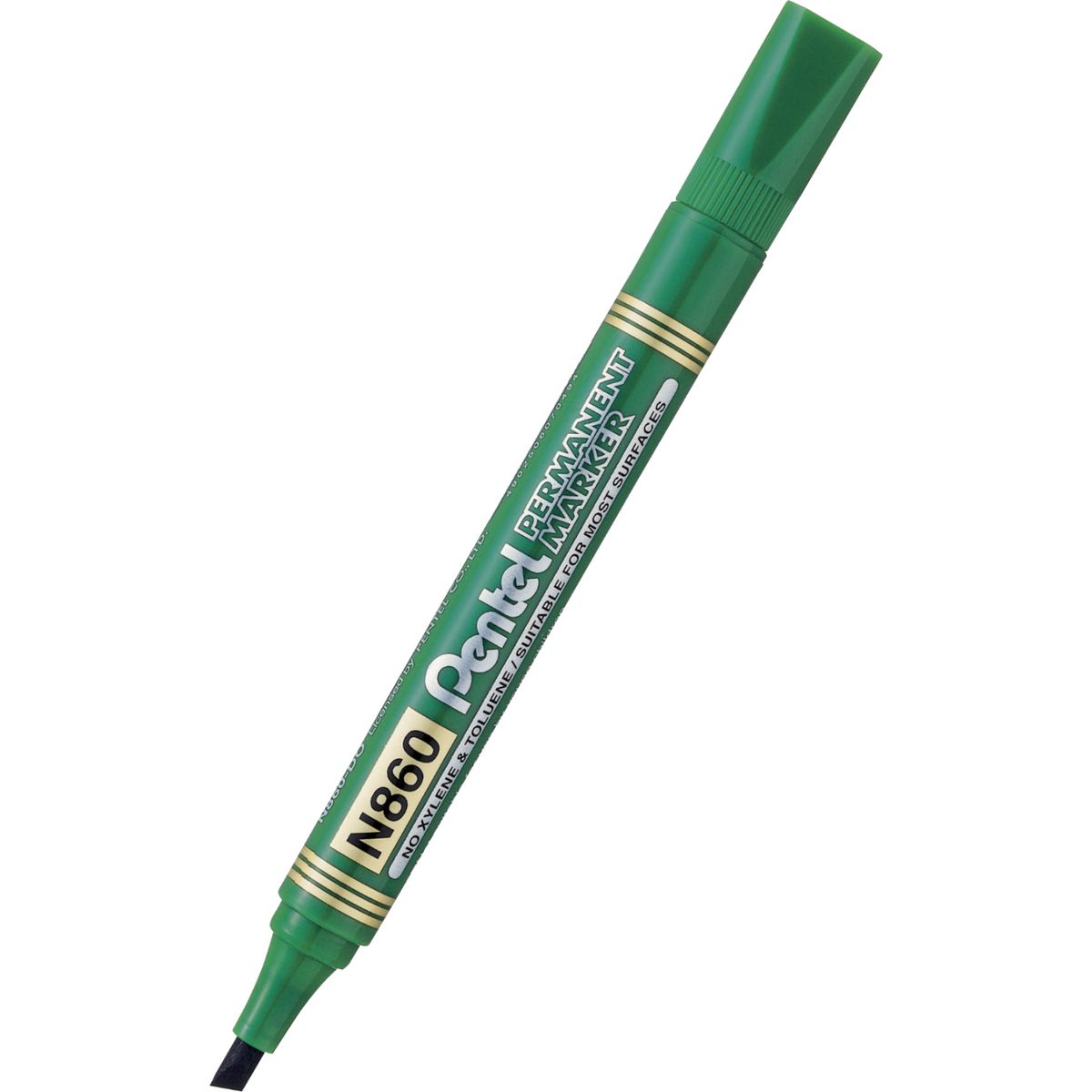 Marker permanentny Pentel zielony 1,2-4,5mm ścięta końcówka