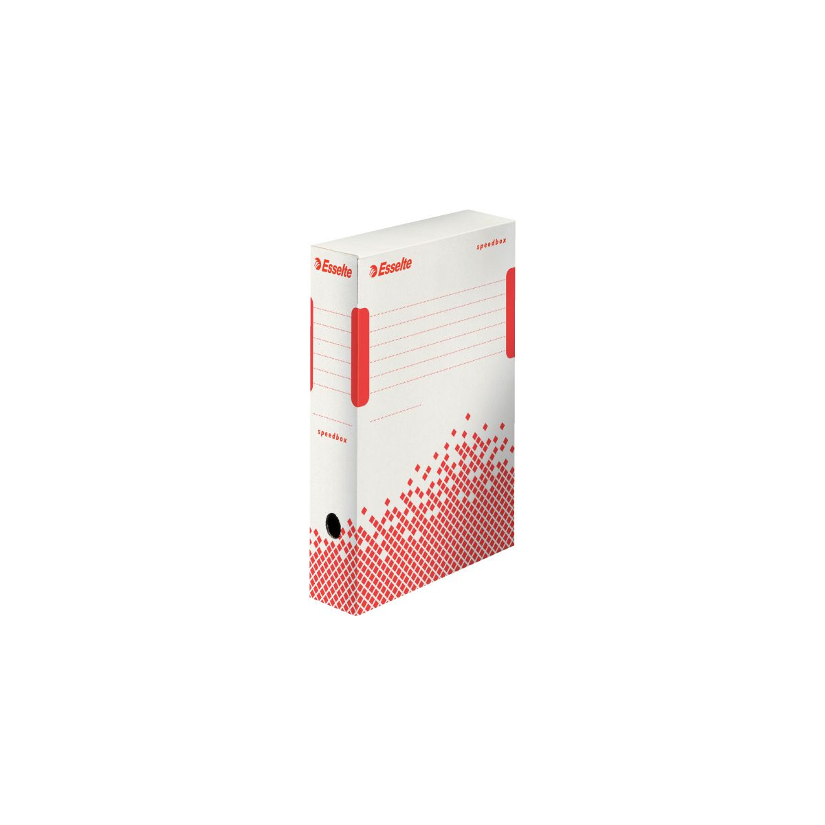 Pudło archiwizacyjne Speedbox biało-czerwony karton [mm:] 80x250x 350 Esselte (623985)