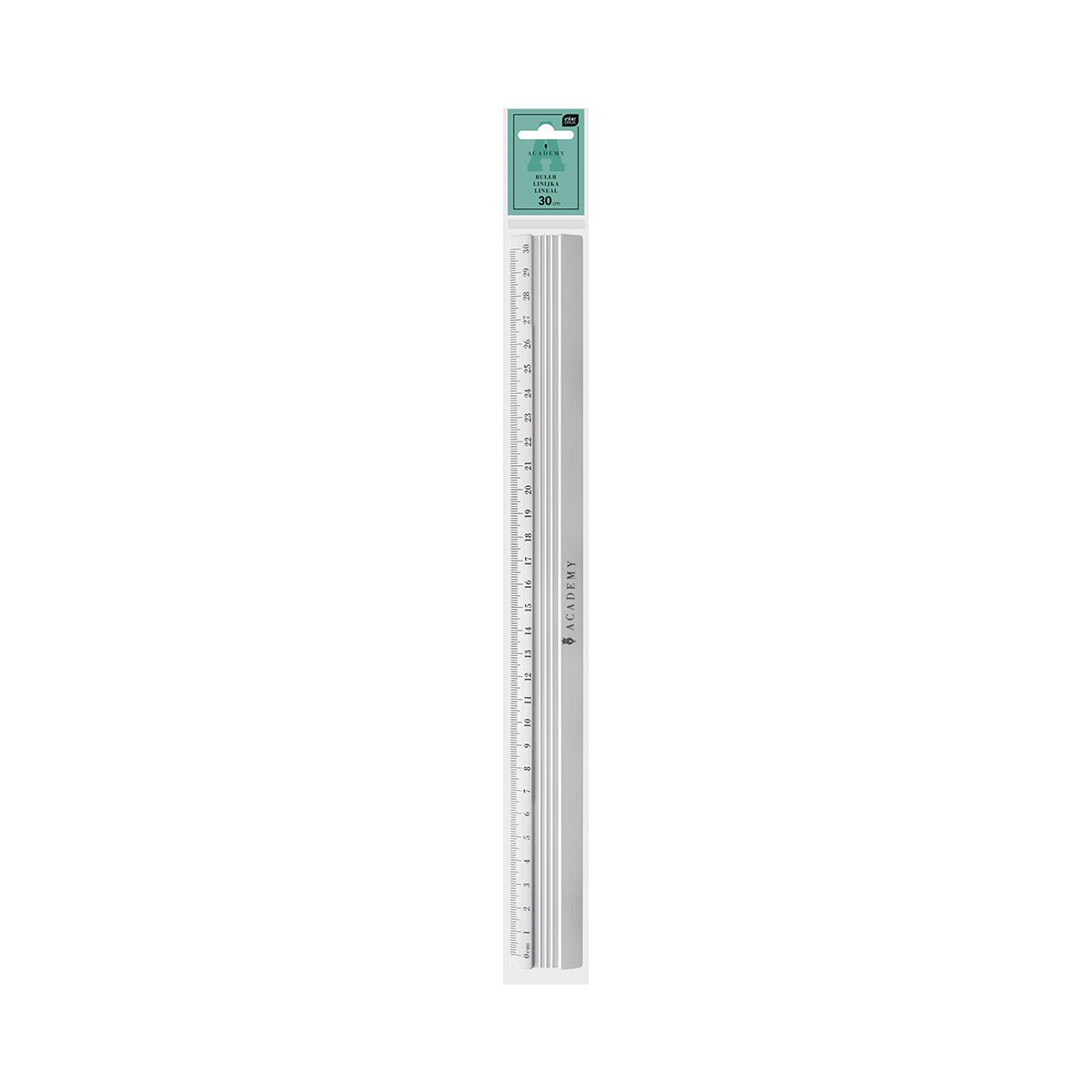 Linijka aluminiowa ACADEMY 30cm Interdruk