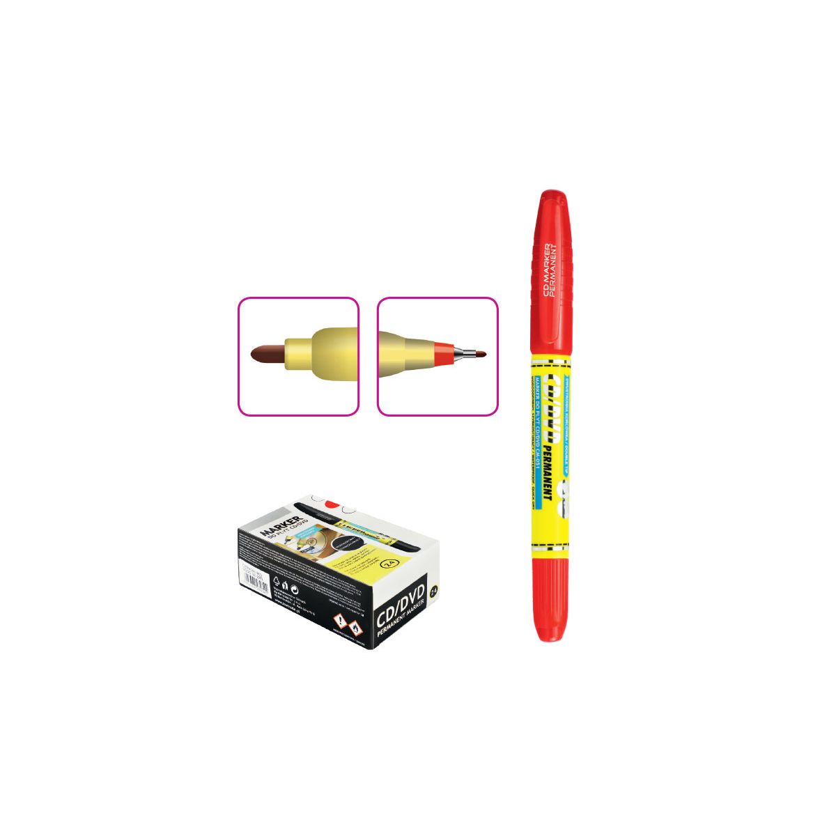 Marker do cd Grand CM-051 czerwony (160-2272)