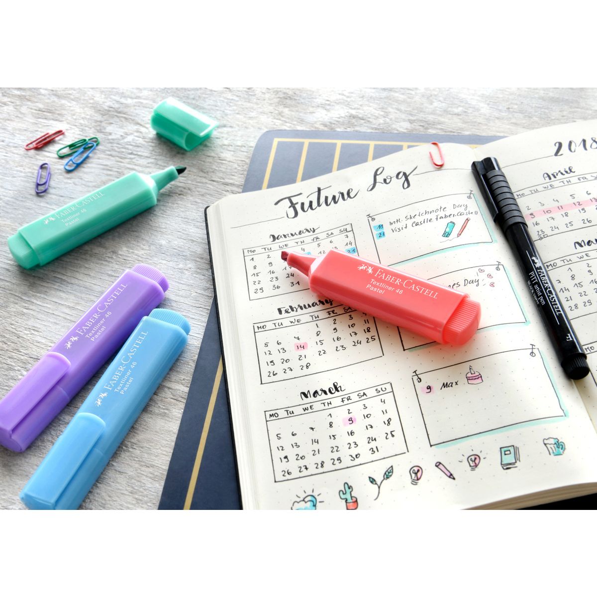 Zakreślacz Faber Castell Pastel mix 5mm (FC154681)
