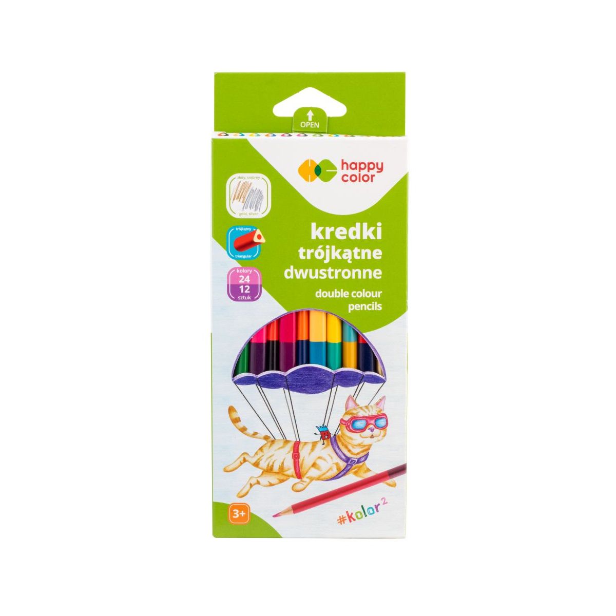 Kredki ołówkowe Happy Color BLOOM-Boho, 24 kol. (HA 2313 23KK K12)