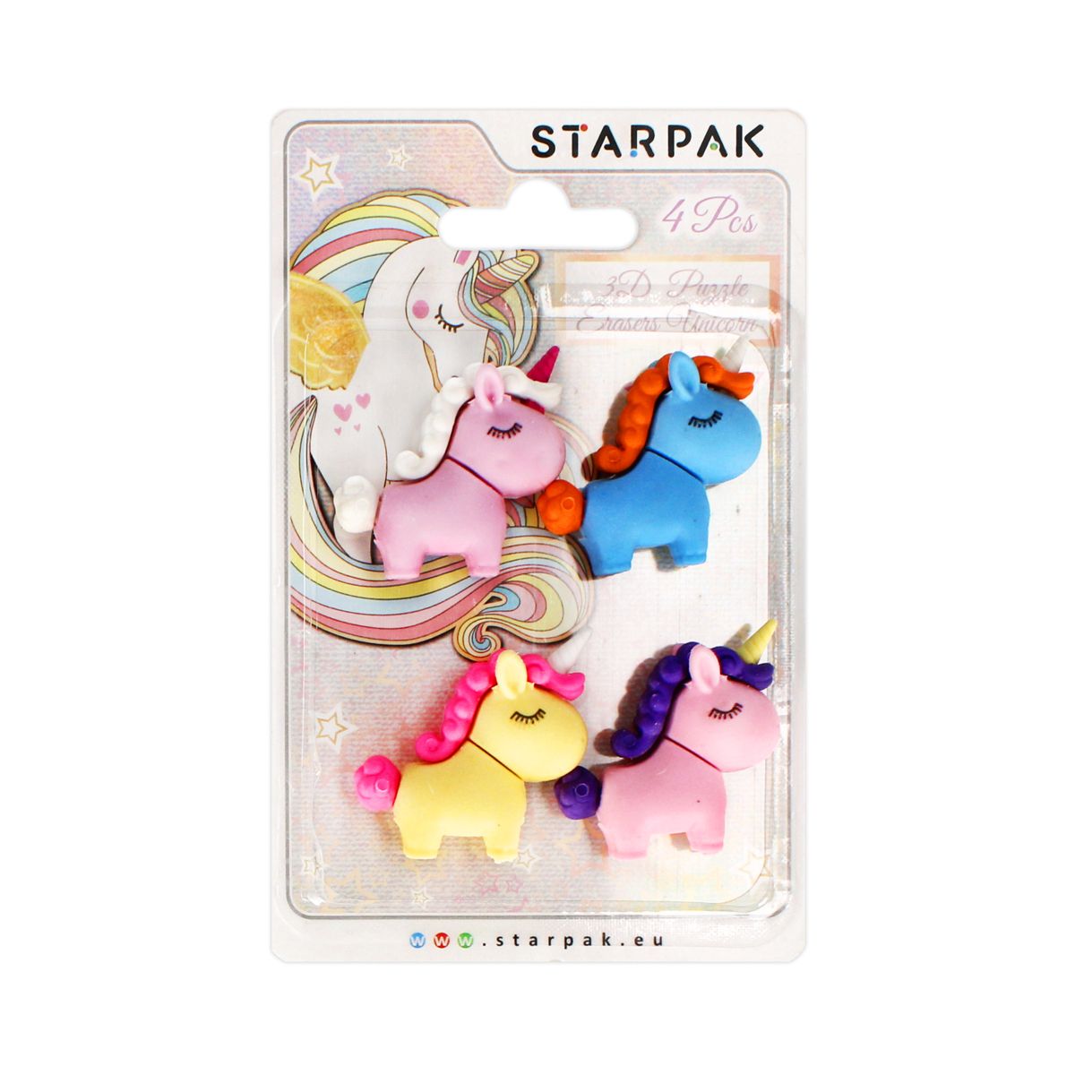 Gumka do mazania Starpak Unicorn 5 szt (505324)