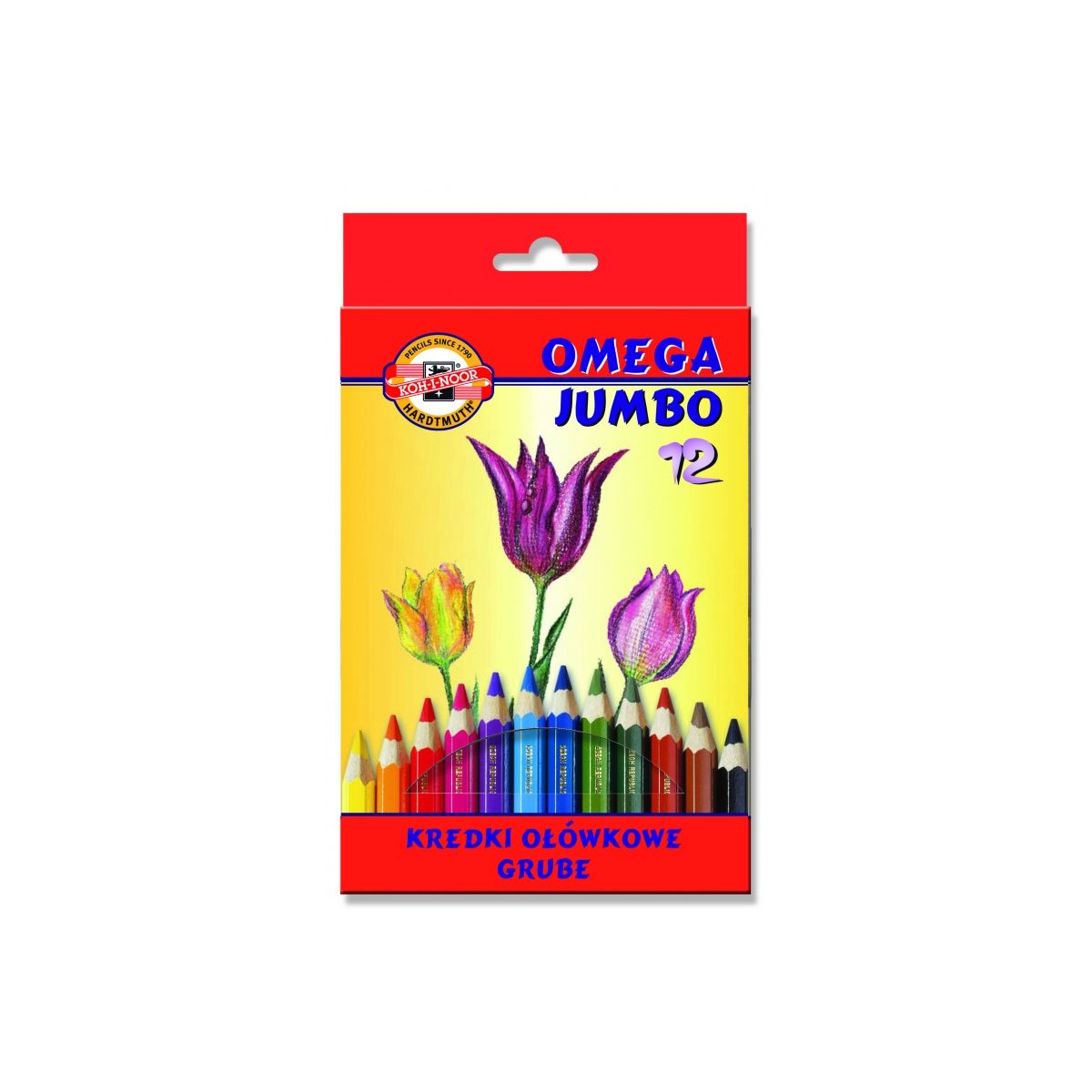 Kredki ołówkowe Koh-I-Noor Jumbo Omega 12 kolorów (3372)
