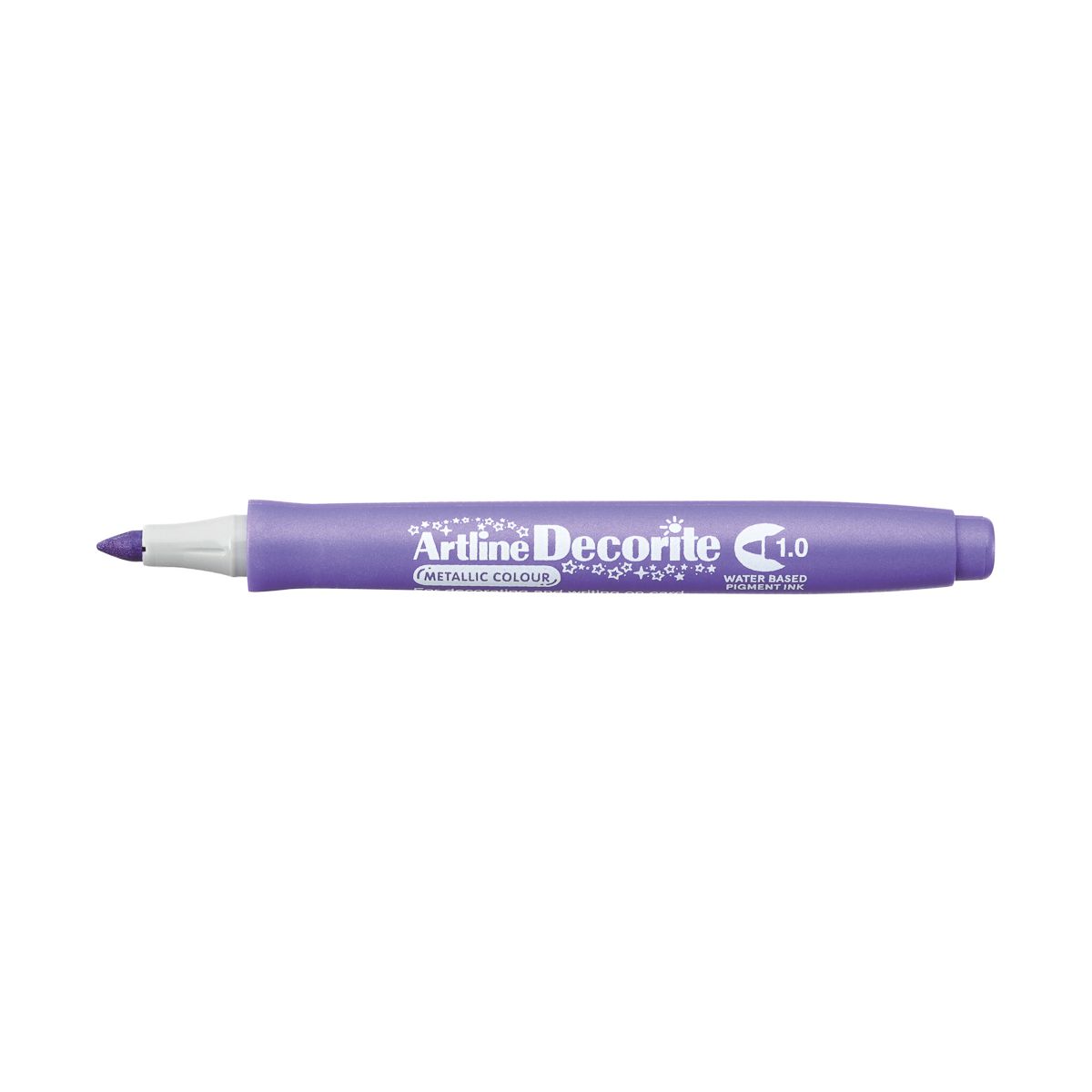 Marker permanentny fiolet metaliczny decorite fiolet 1,0mm pędzelek końcówka Artline (AR-033 6 6)