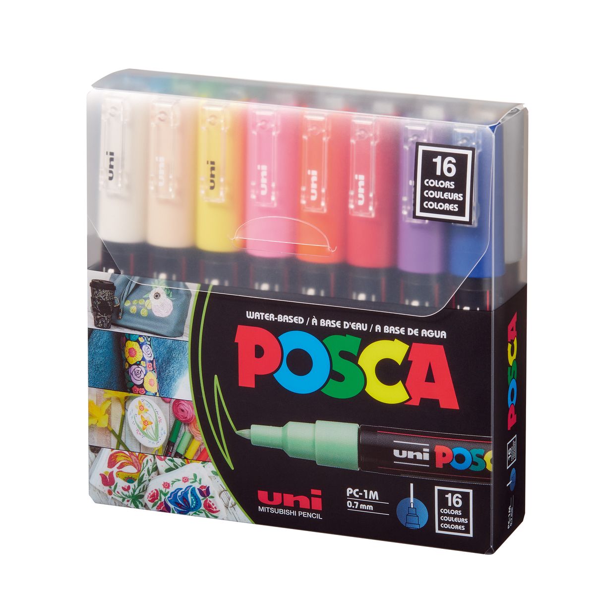 Marker specjalistyczny PC-1M 16 sztuk 5906340928415 mix 3-19mm okrągła końcówka Posca (194521)