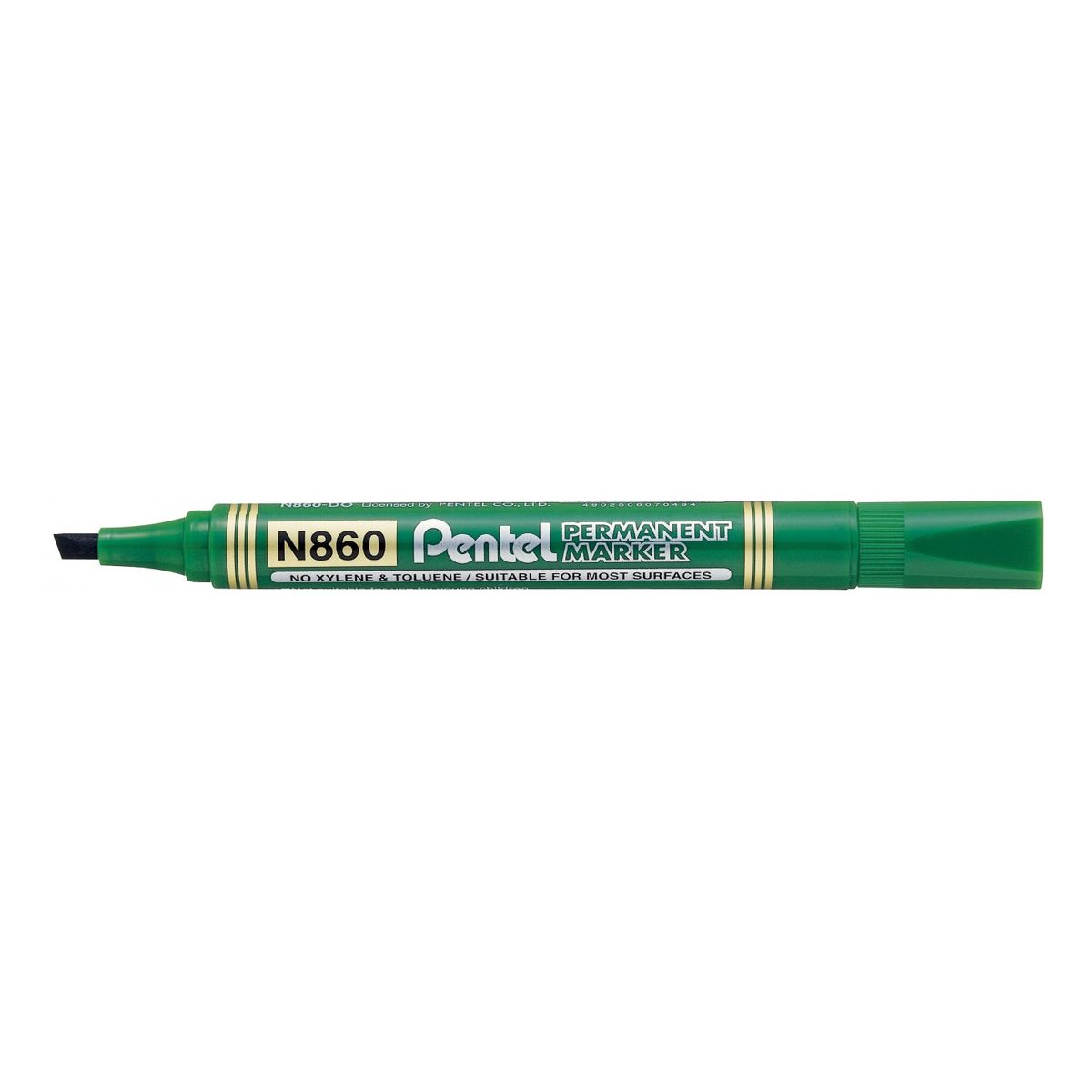 Marker permanentny Pentel zielony 1,2-4,5mm ścięta końcówka