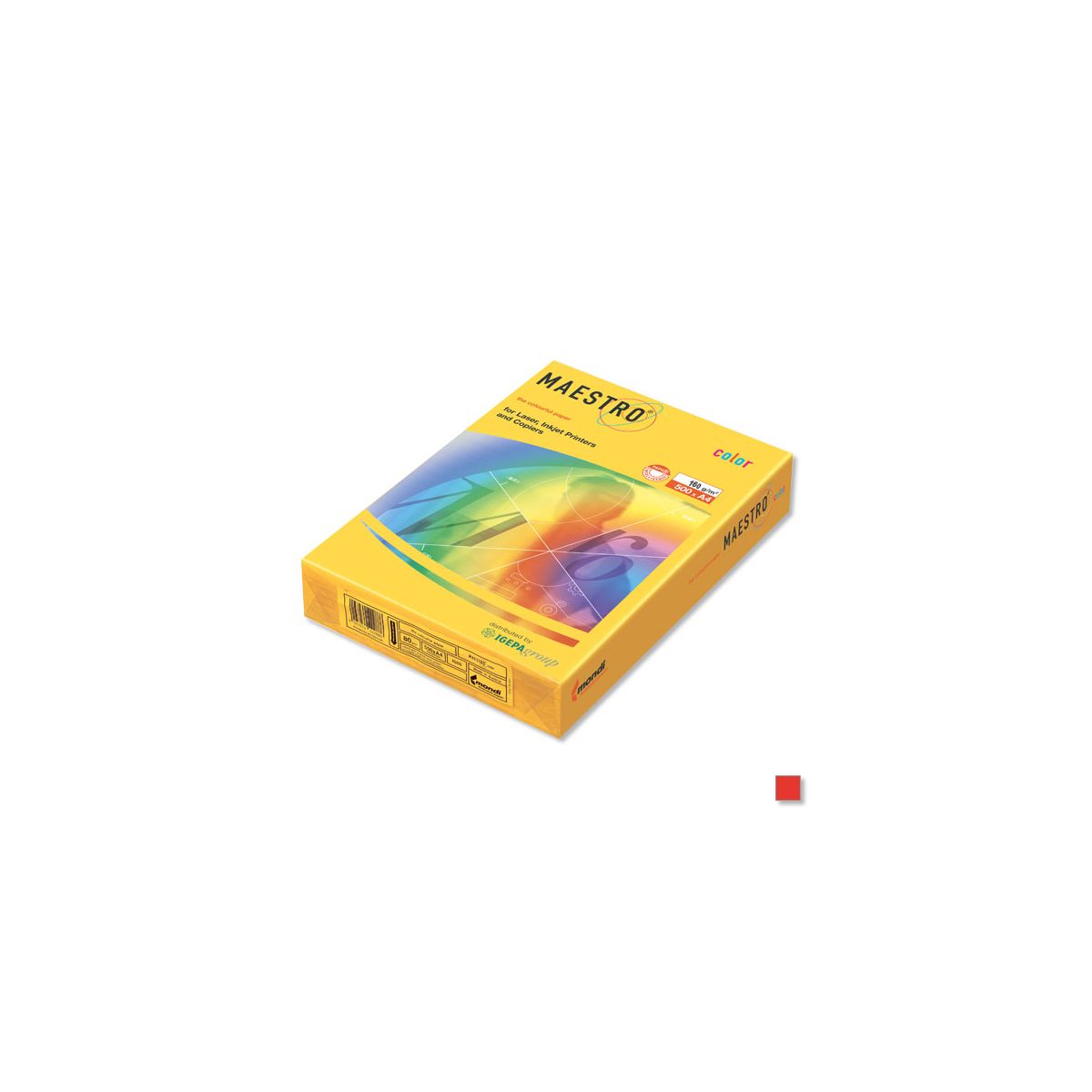 Papier kolorowy A4 czerwony ciemny 160g [mm:] 210x297 Mondi