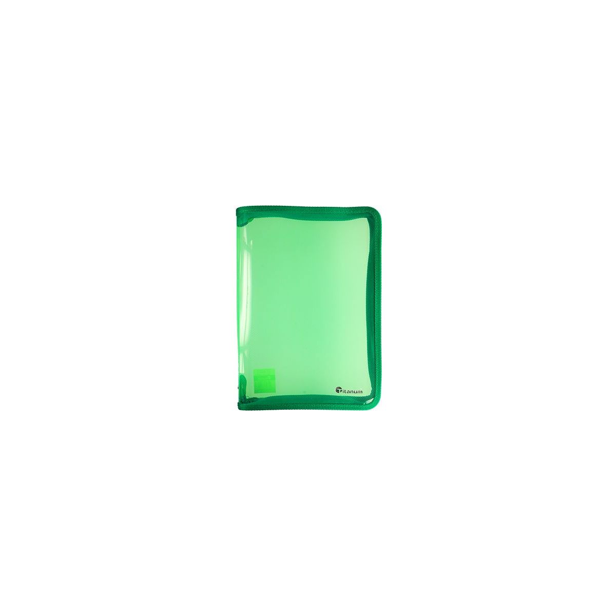 Teczka PP Titanum A4 na suwak transparentna zielona (TZGRA4)
