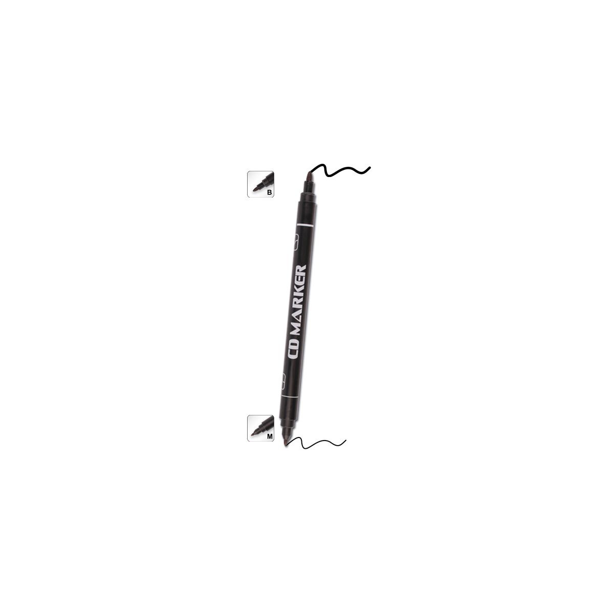Marker do cd Cresco dwustronny czarny B/Mmm (212100)