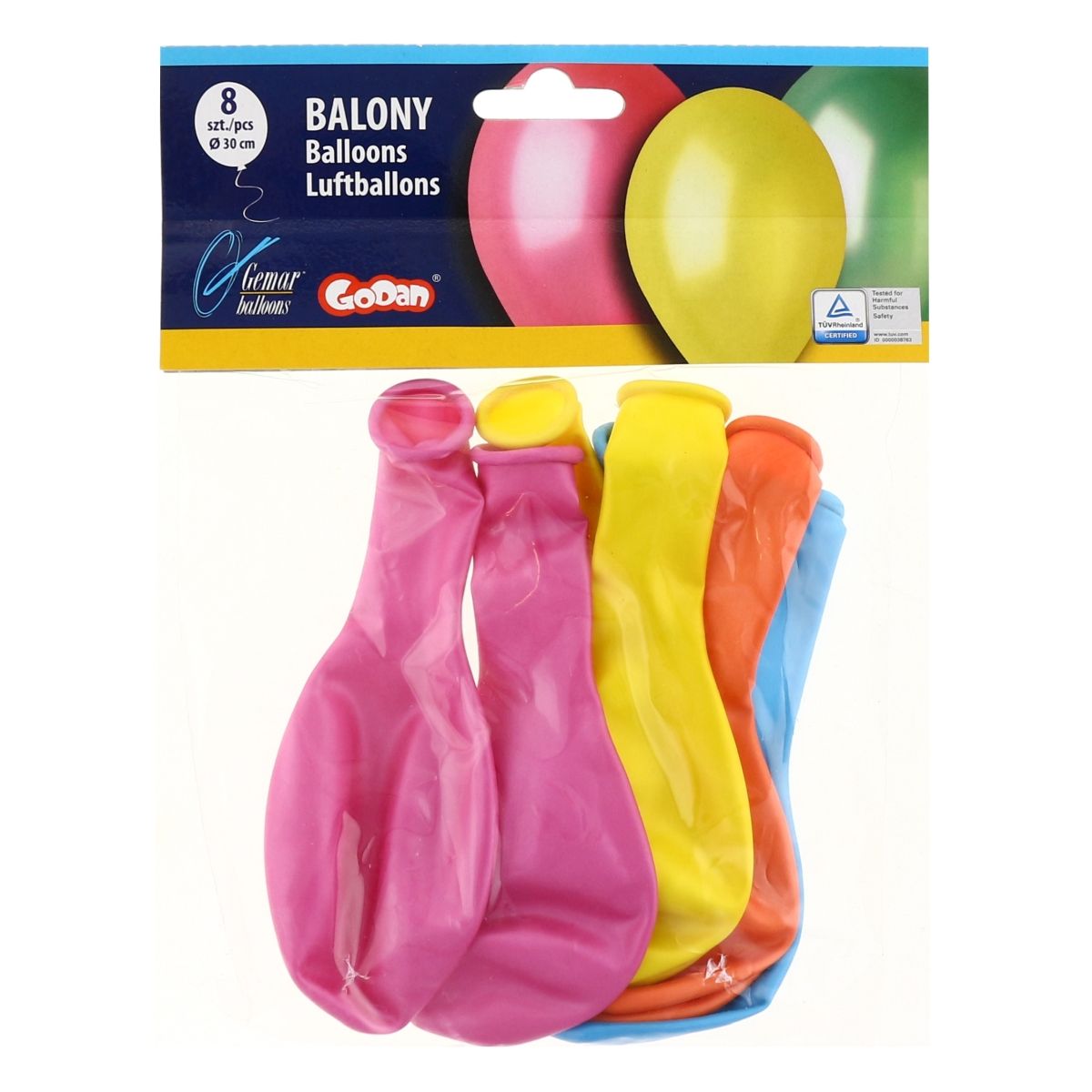 Balon gumowy PERŁOWE 12\'\' perłowy mix kol. (GM110/P8)