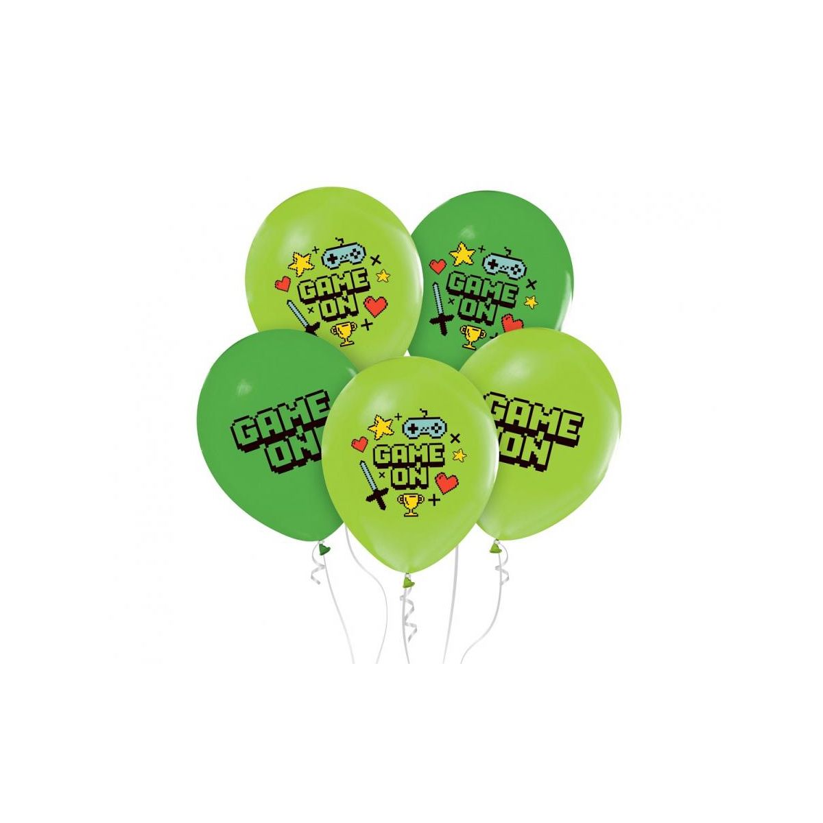 Balon gumowy Godan Game on, 5 szt. zielony 300mm 12cal (GZ-GAMO)