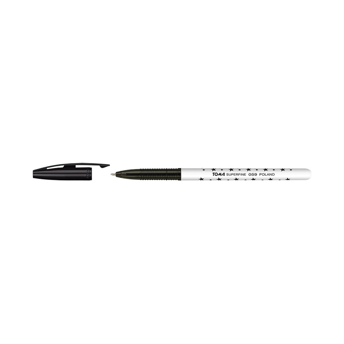 Długopis Toma gwiazdki czarny czarny 0,5mm (TO-059 3 2)