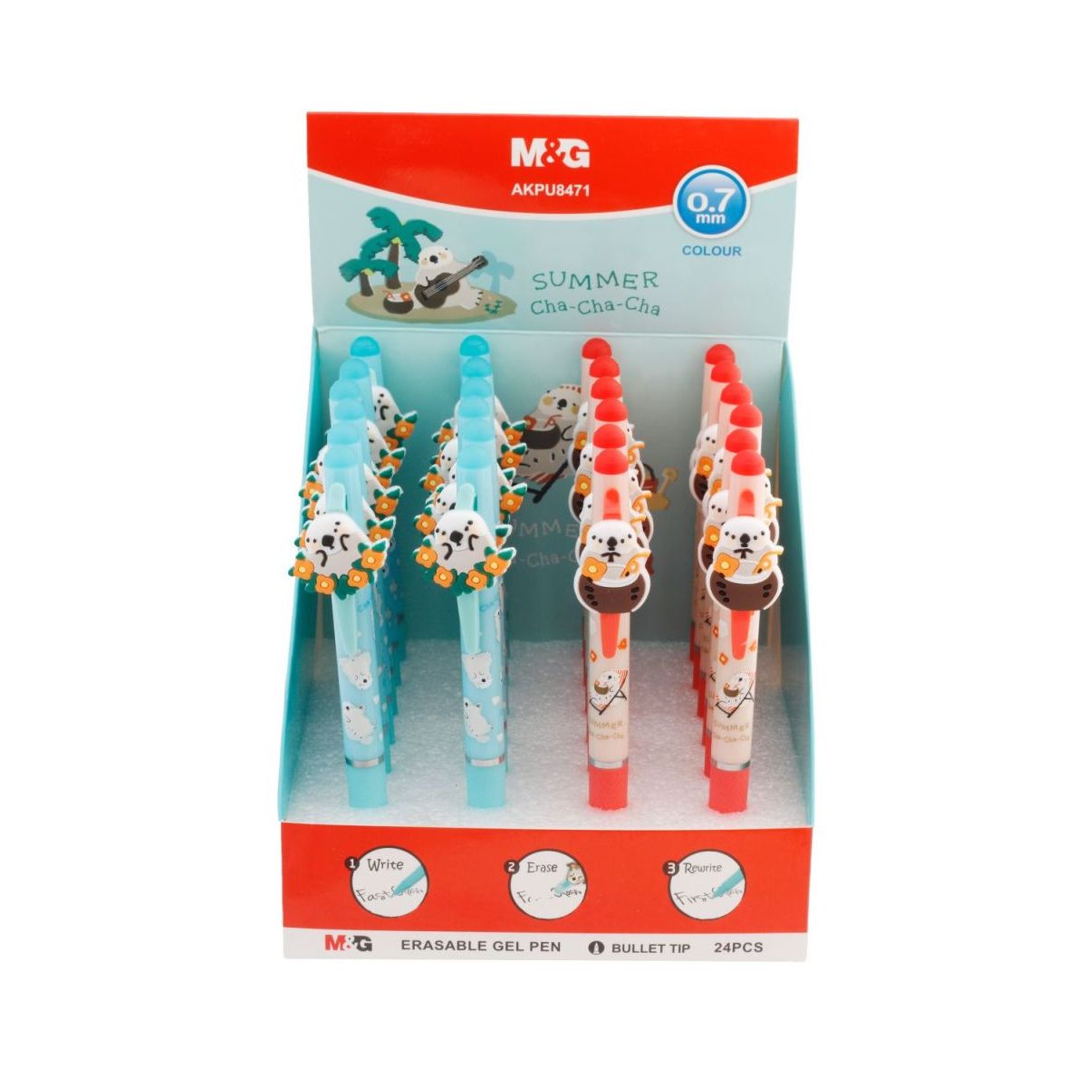 Długopis wymazywalny niebieski 0,5mm Happy Color (MG AKPU8471 D24)