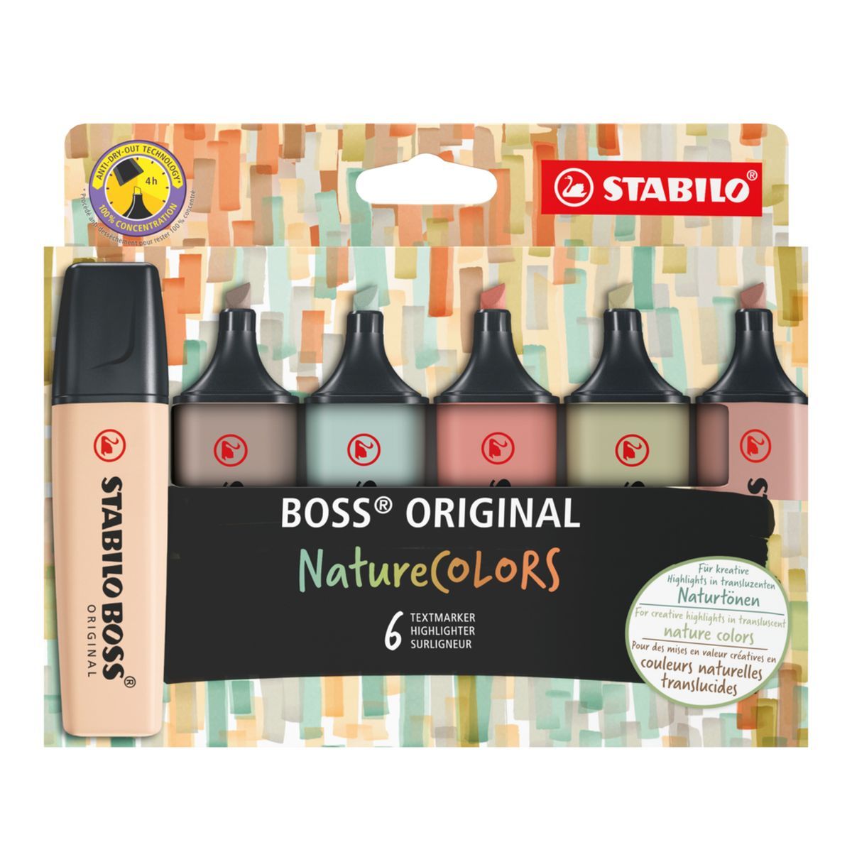 Zakreślacz Stabilo BOSS NATURAL COLORS 4006381603140 mix 2-5mm (70/6-2-2)
