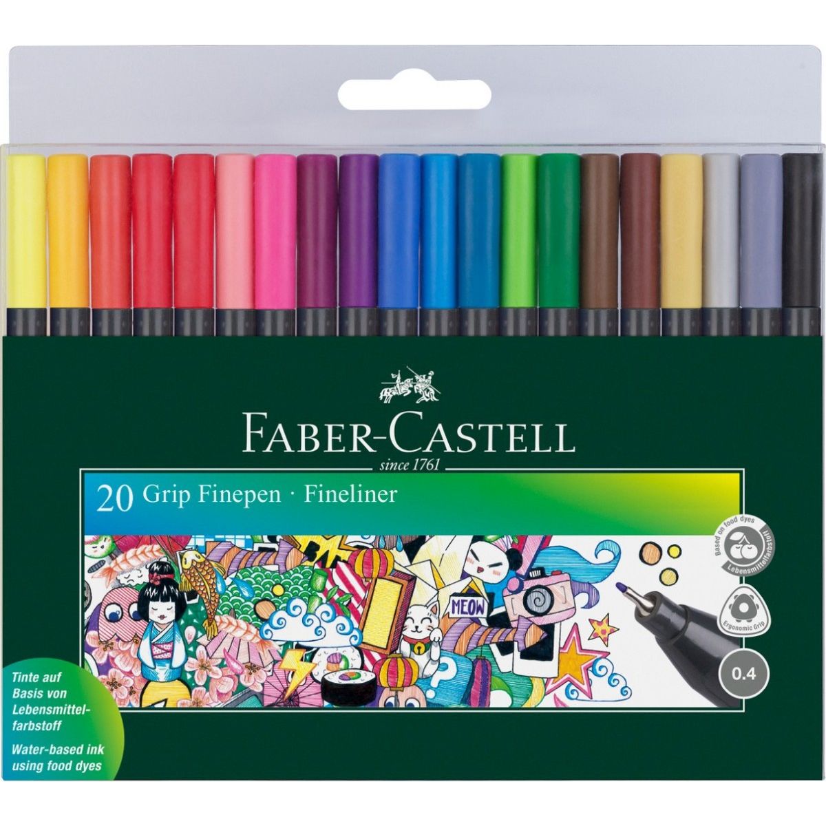 Cienkopisy Grip Faber-Castell 20 kolorów (FC151620)
