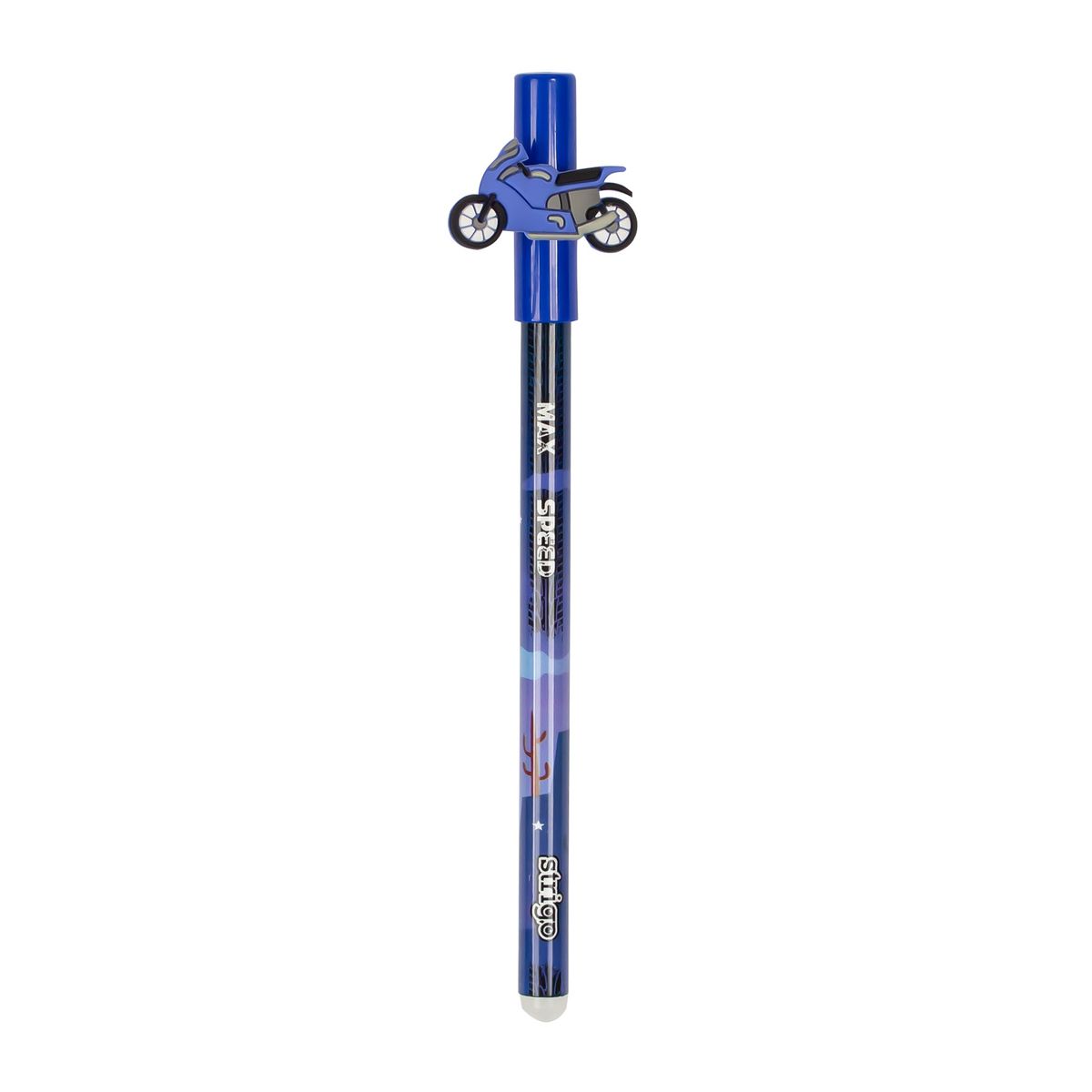 Długopis wymazywalny motocykle 5902315577596 niebieski 0,5mm Strigo (SSC196)