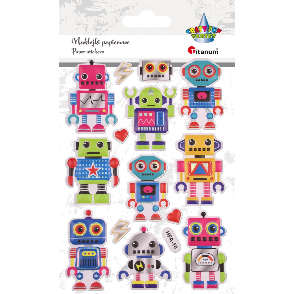 Naklejka (nalepka) Craft-Fun Series wypukła Roboty Titanum (HFA-010)