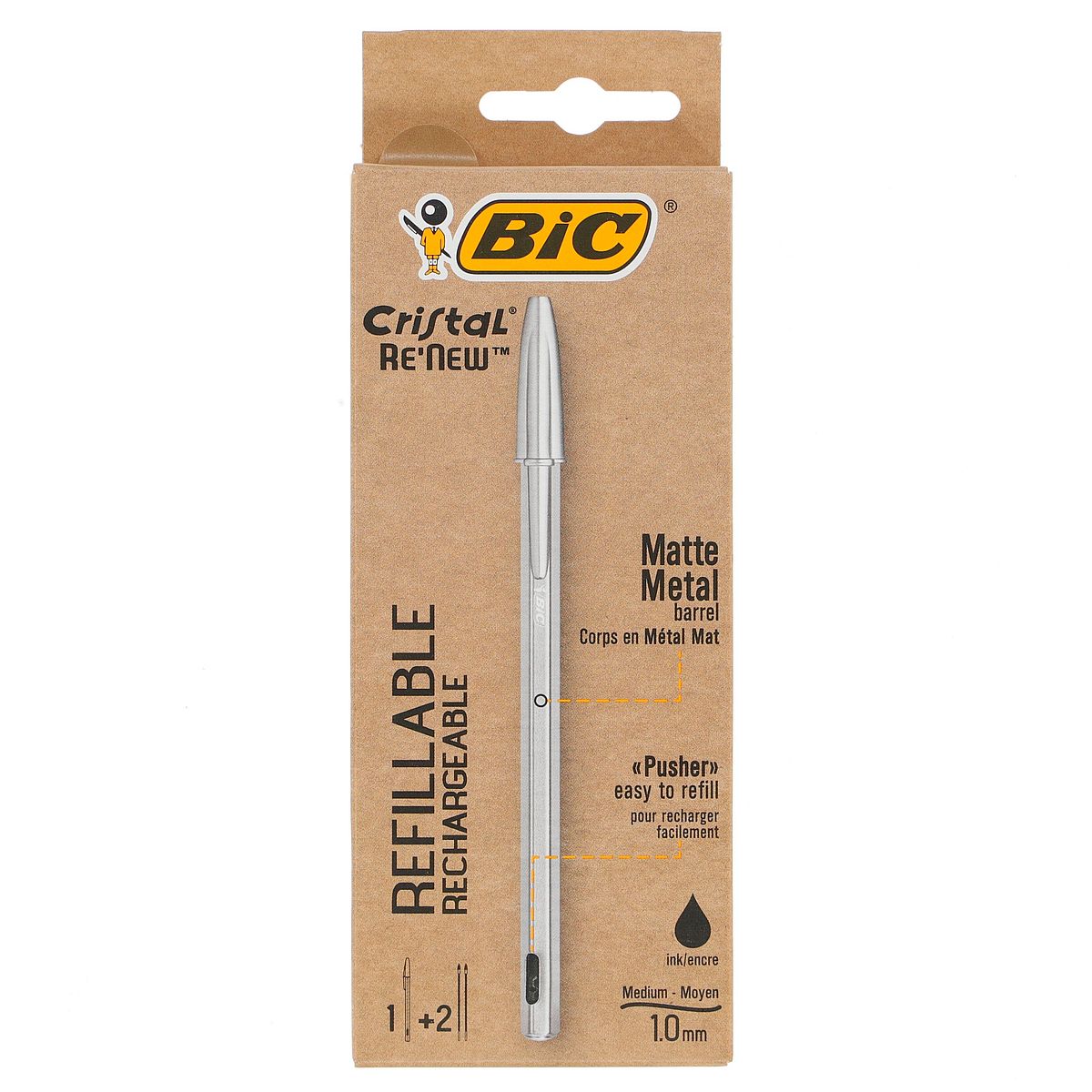 Długopis standardowy cristal RE'new niebieski 1,0mm Bic (847897)
