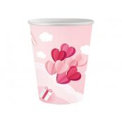 Kubek jednorazowy Godan Kolekcja Love Is In The Air (różowe) 6 szt. 250ml (PG-KLR6)